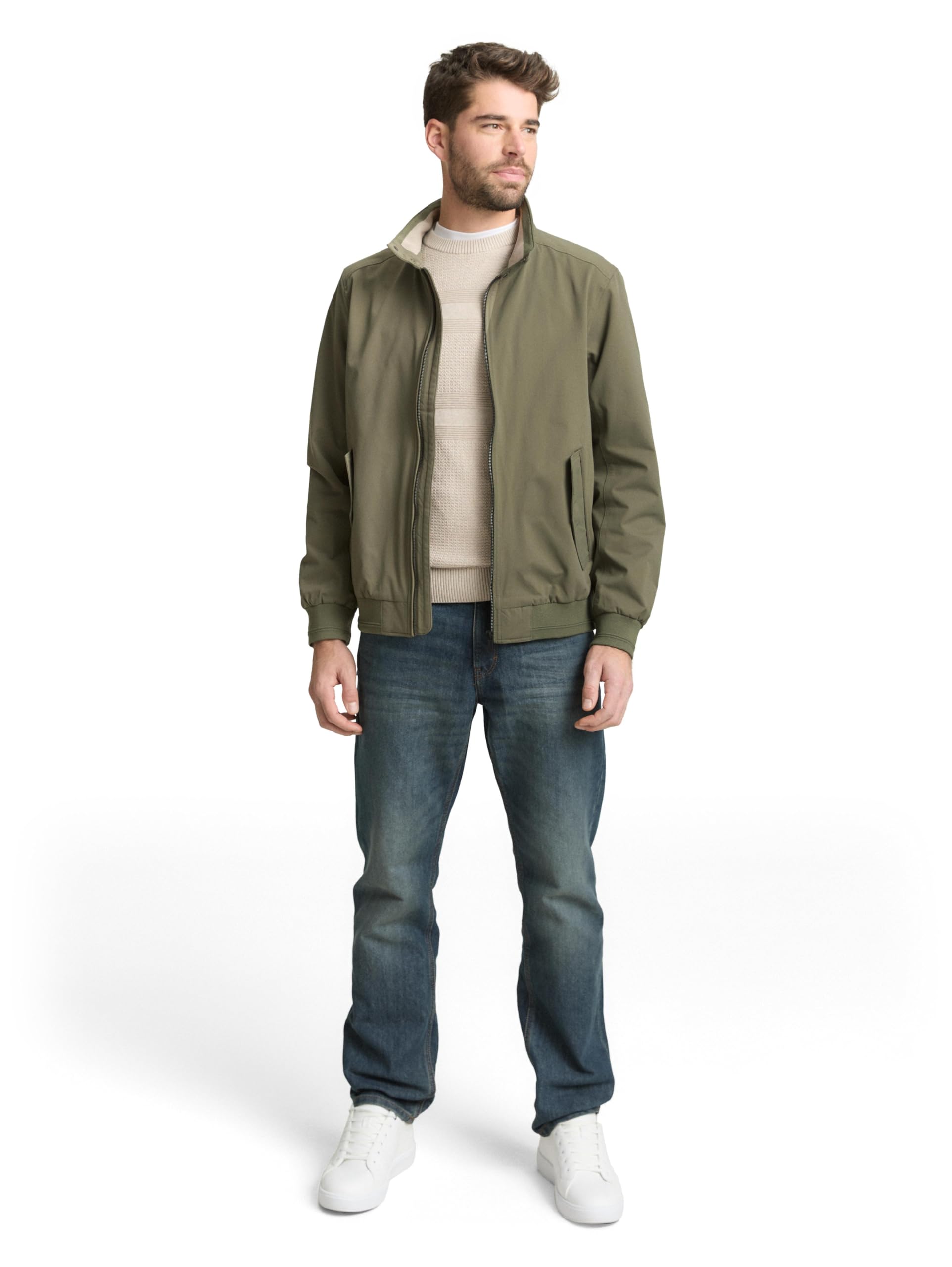 TOM TAILOR Herren 1049652 Jacke, 34880 - Faded Leaf Green, L EU – Ansicht 2