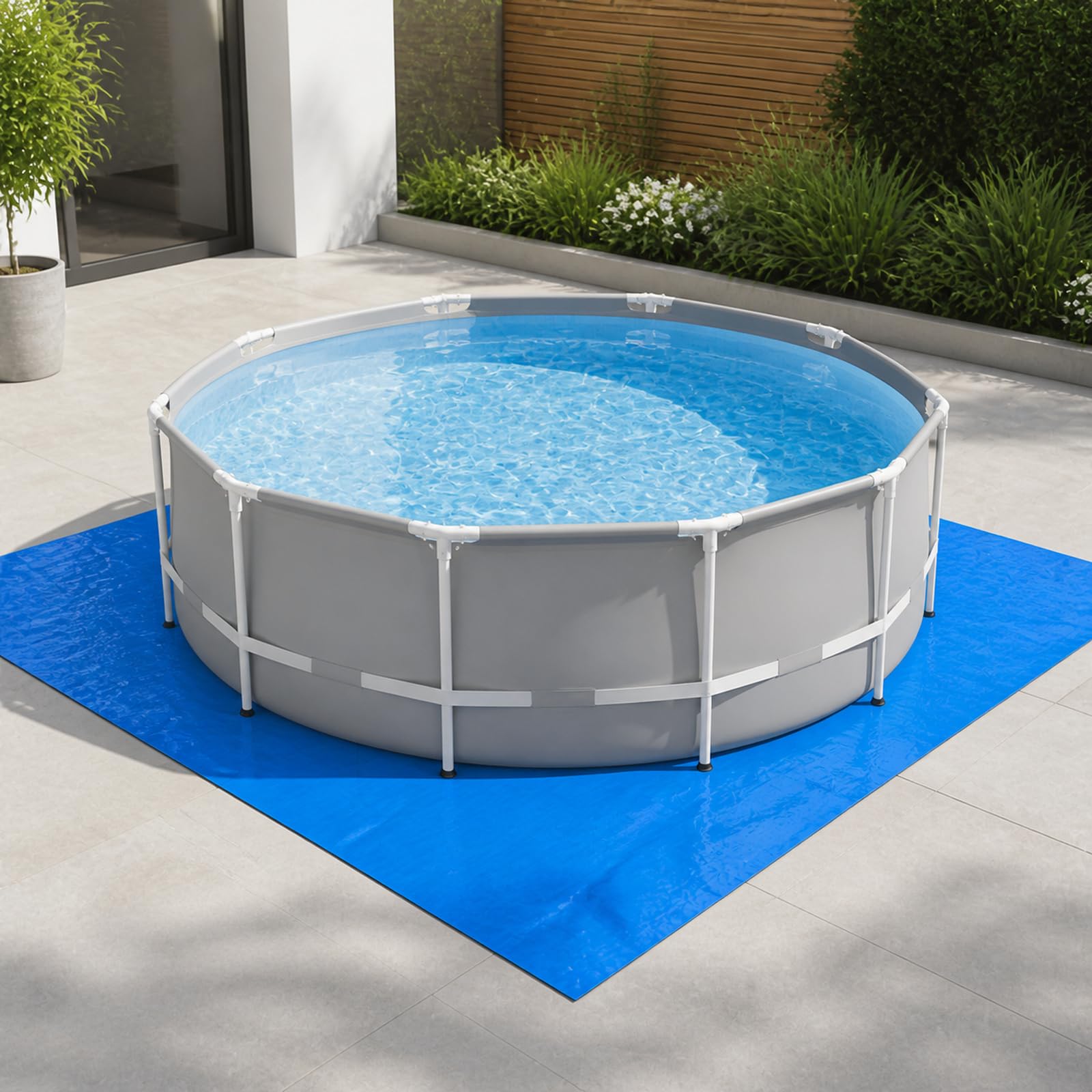 Protector De Suelo Para Piscinas Plegable,Tapiz De Suelo Para Piscina | FáCil De Limpiar,Impermeable Y Antipolvo,Apto Para Su Uso En CéSped, Madera O Concreto En El JardíN