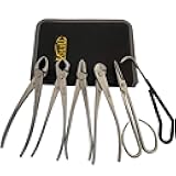 6-Piece Bonsai Tool Set,Concave Cutter,Knob Cutter,Jin Pliers,Wire Cutter,Bonsai Scissors, Root Hook