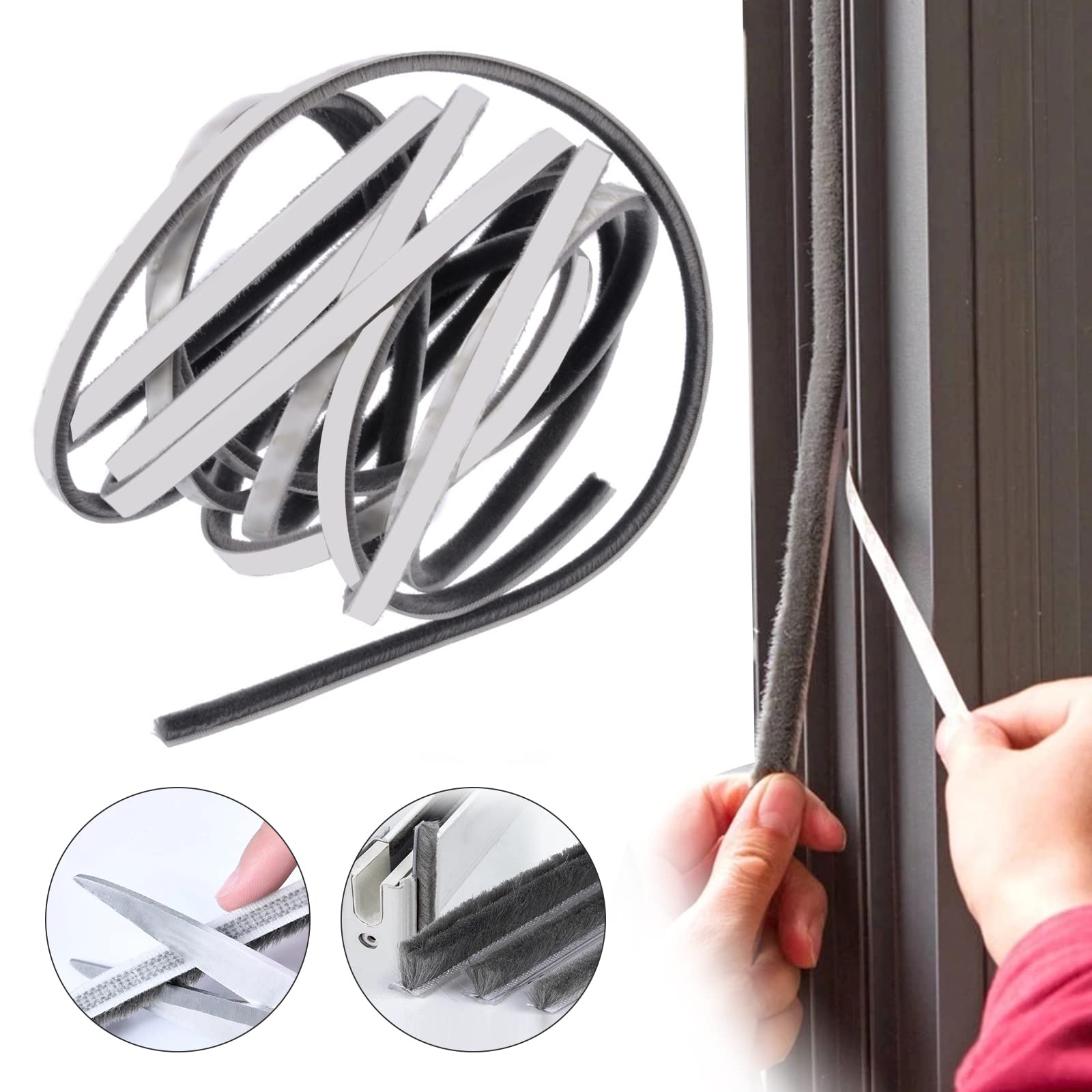 Uxcell Brush Weather Stripping, Adhesive Felt Door Seal - View #12