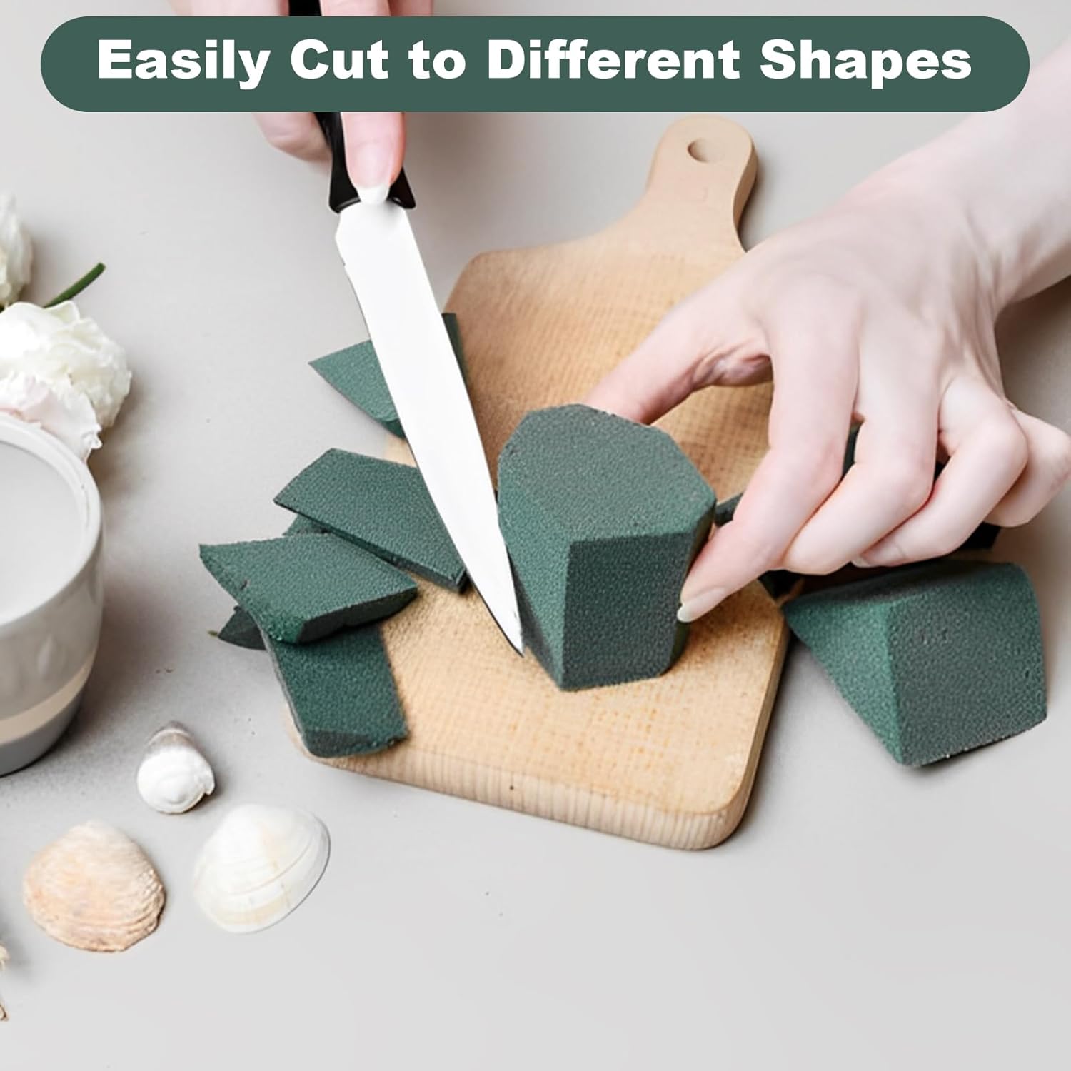 LOYORTY 3PCS 10Inch Flower Foam Ring, Green Floral Foam Blocks, Floral Foam for Flower Arrangements, Wet Flower Foam Ring for Flower Arrangements for Wedding, Birthdays, Home