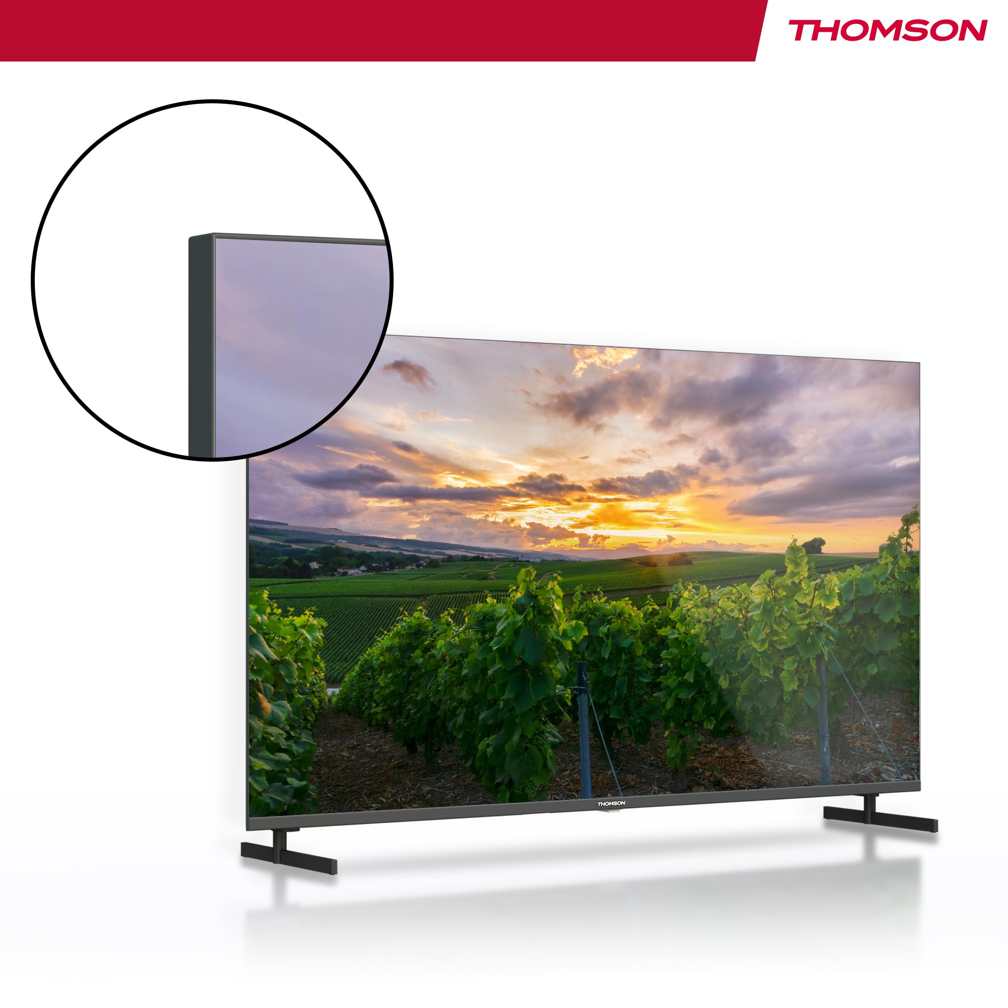 THOMSON 55 Pulgadas (139 cm) QLED Smart Android TV, Google Assistant, Wi-Fi, Dolby Digital, Bluetooth, Triple-Tuner (Cable/Satélite/Antena), HDMI, Ci+, A+ Panel – 55QA2S13