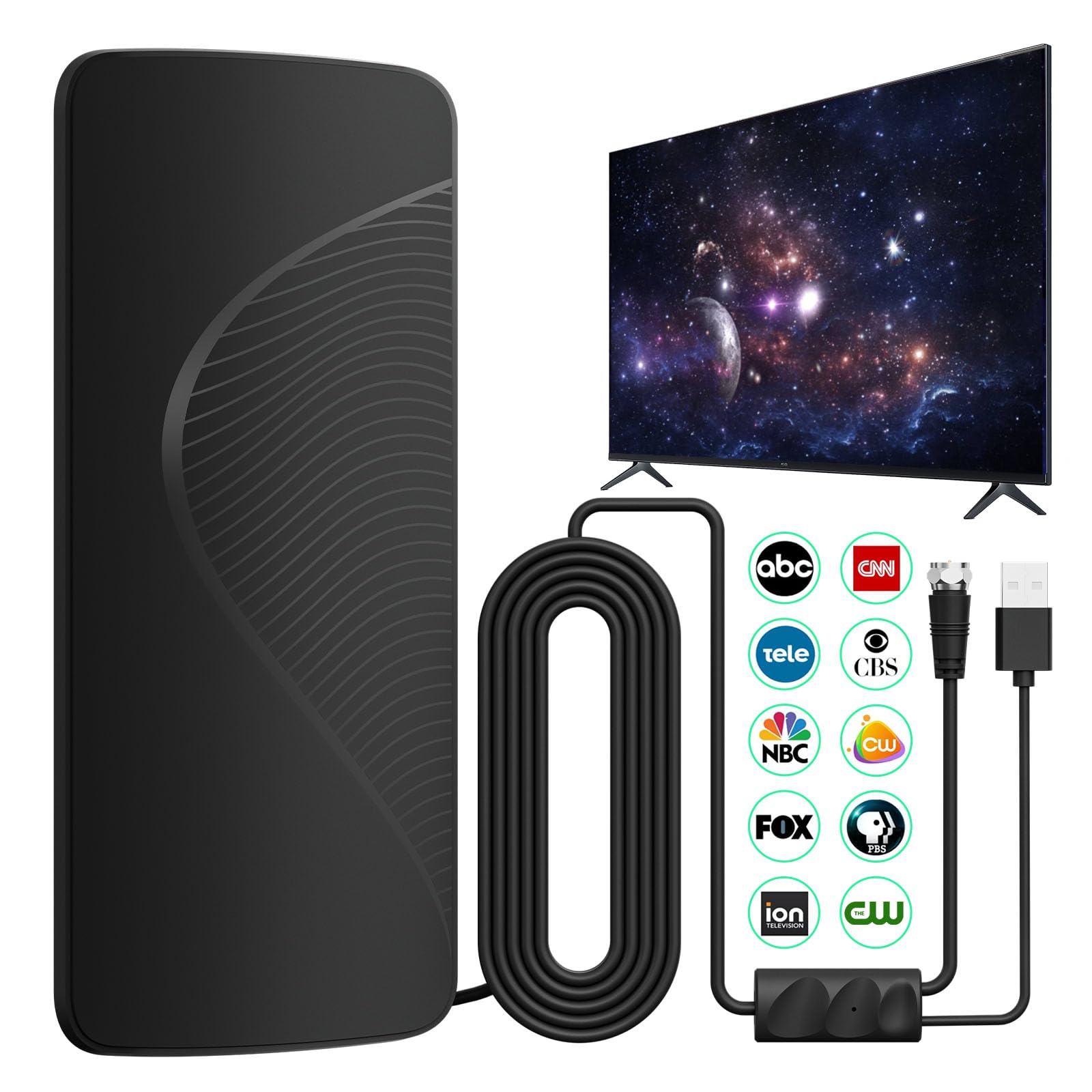 2026 Antenna TV da interno per Smart TV per canali locali con amplificatore