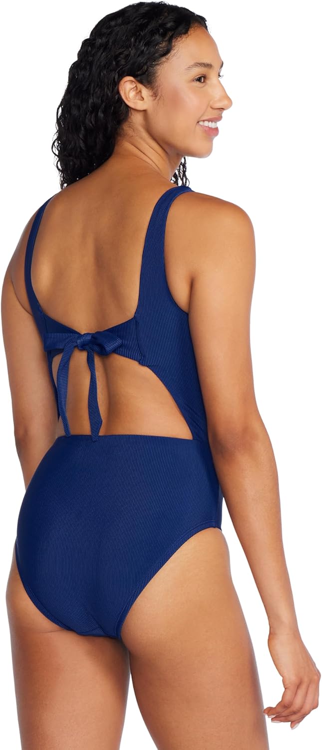 Speedo Womens Swimsuit One Piece Keyhole Tie Back - Image 2