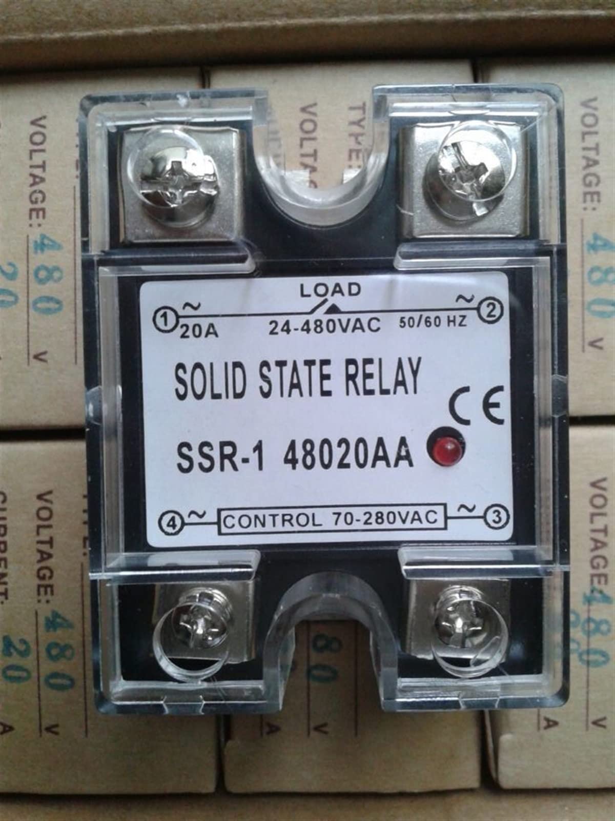 AERBNYEQP SSR -10DD-H/25DD-H/40DD-H DC Control General Purpose Sealed Single Phase Solid State Relay 220vdc 1Pcs(40DD-H)