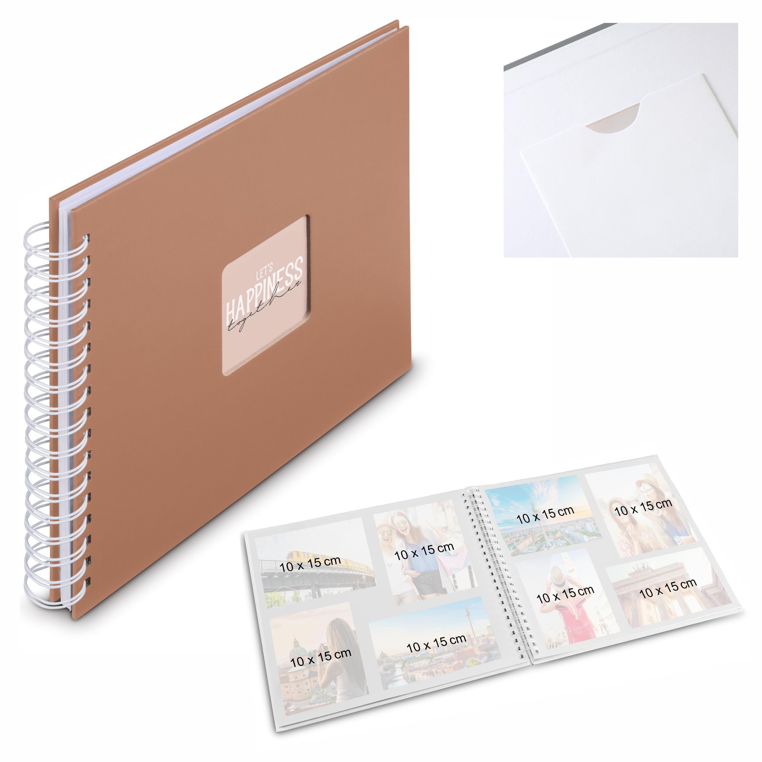 Spiral Album Fine Art 24 x 17 cm 50 White Pages Terra — image 1