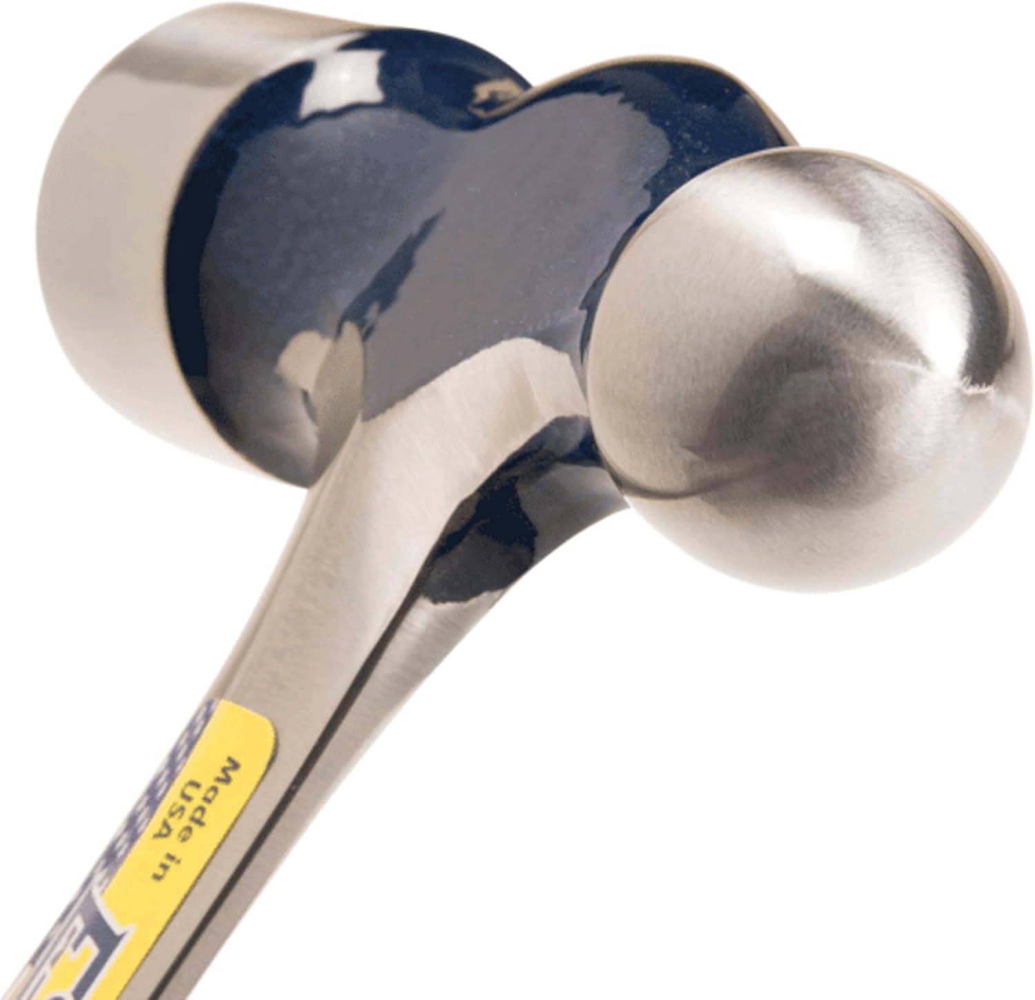 ESTWING Ball Peen Hammer - 8 oz Metalworking Tool with Forged Steel Construction & Shock Reduction Grip - E3-8BP, Blue