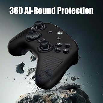 FIOPAZ for Razer Wolverine V3/V3 Pro Silicone Case, Soft Skin for Razer Wolverine Pro V3 Tournament Edition Wireless Cover, Drop, Dust and Scratch Resistant Protector, Black