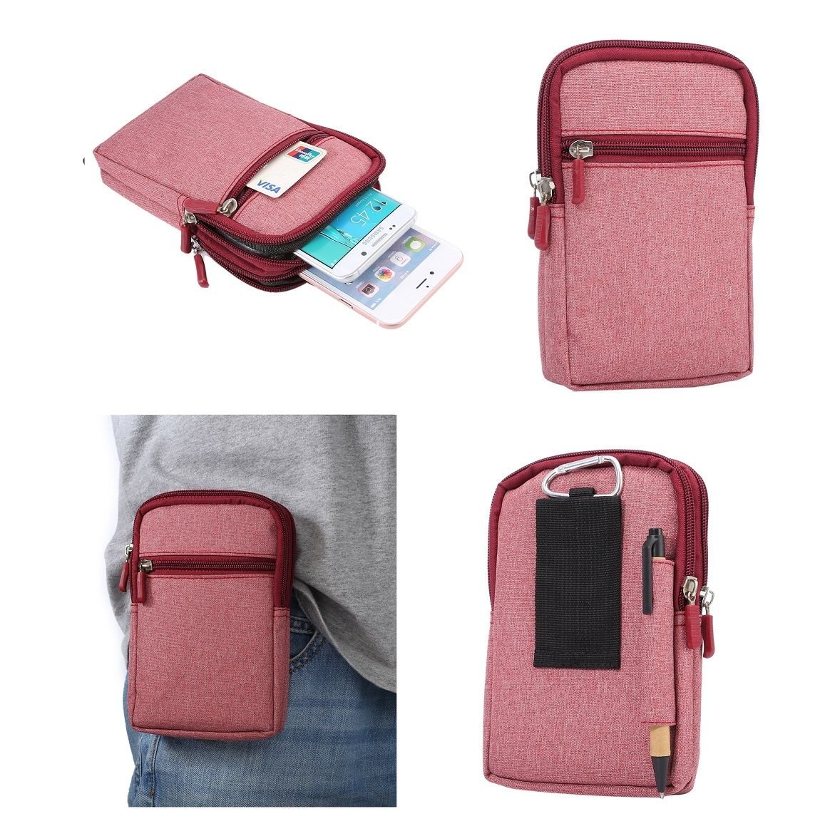 DFV mobile - Universele Multifunctionele Verticale Strepen Pouch