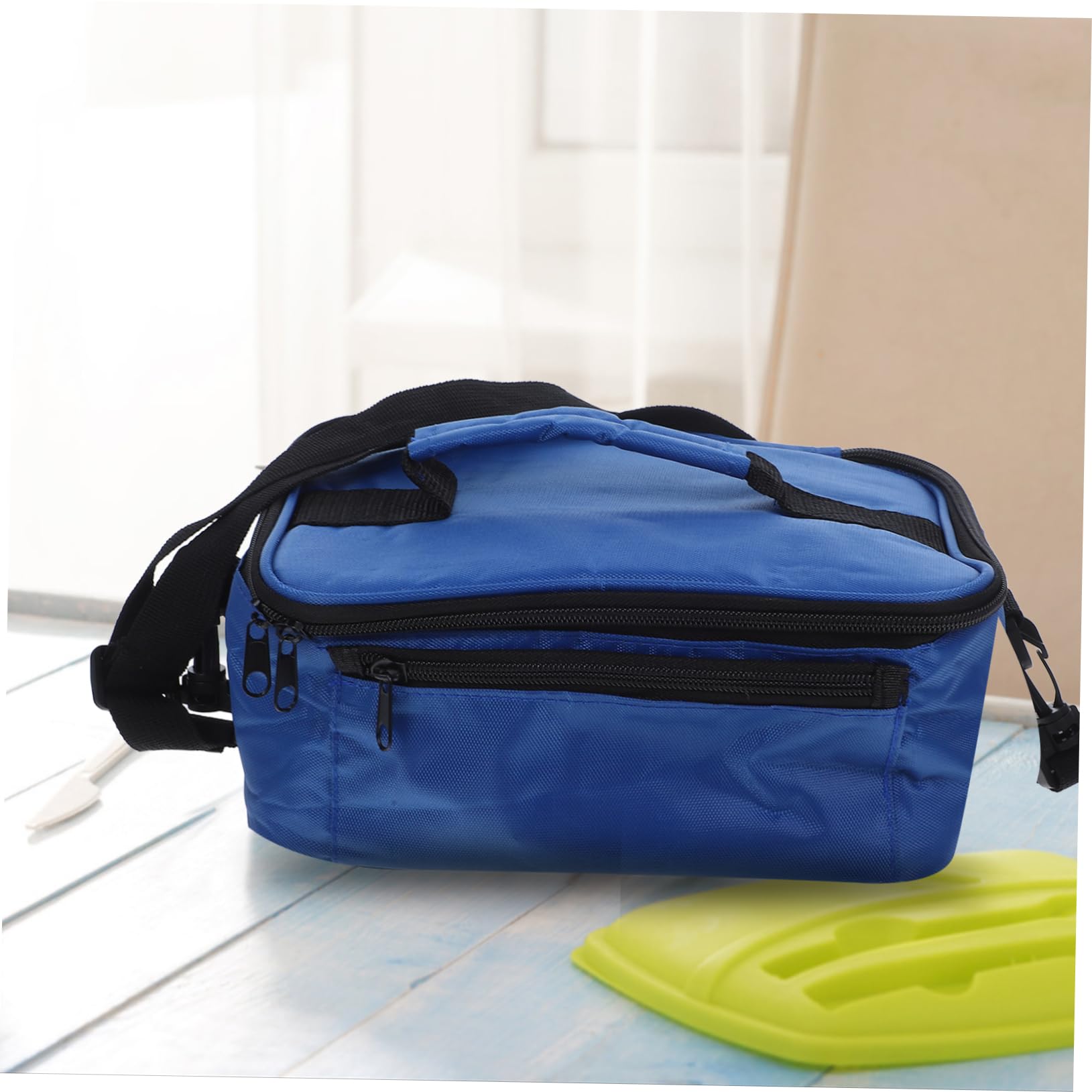 Luxshiny Bolsa Térmica para Almuerzo y Calefacción 12v Coche, Tamaño Compacto, Oxford Resistente, Calentador Eléctrico Uniforme, para Viajes y Oficina, Bolsa Aislante Portátil Azul