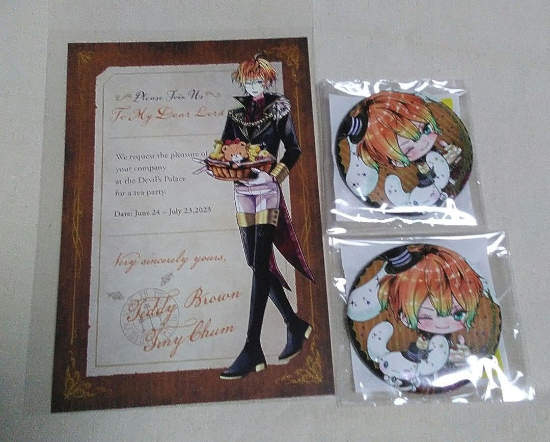 悪魔執事と黒い猫 あくねこ テディ 缶バッジ ポストカード