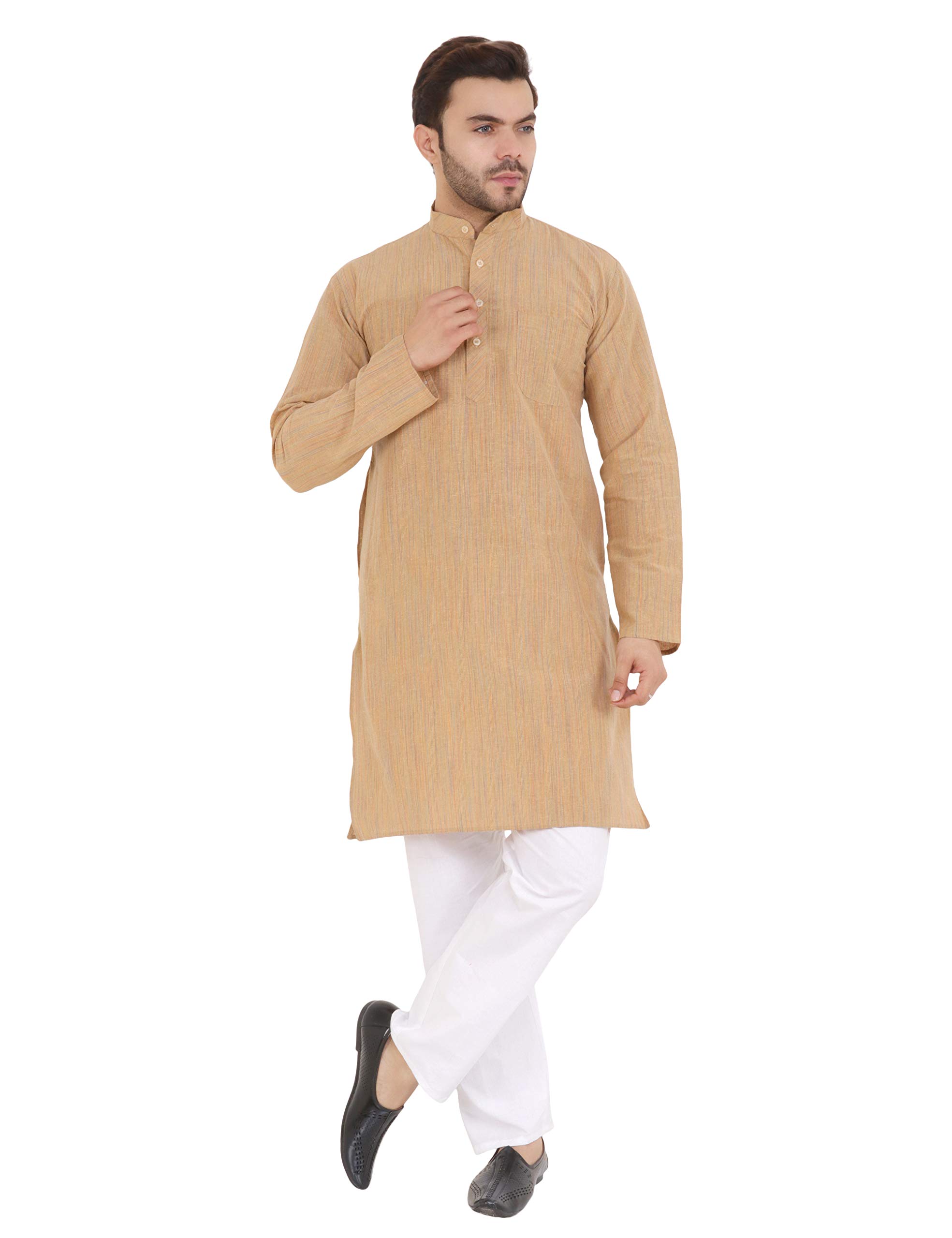 Men's Cotton Straight Kurta Pyjama Set