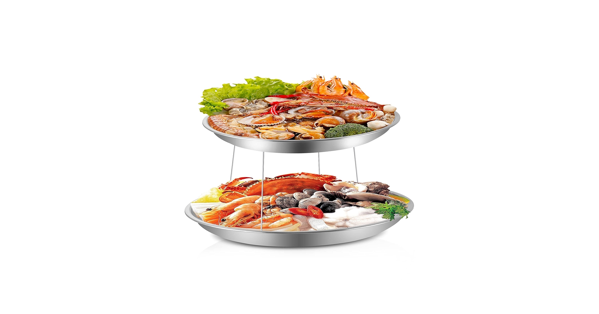 Amazon.com | 2-Piece Aluminum Seafood Platter - 16
