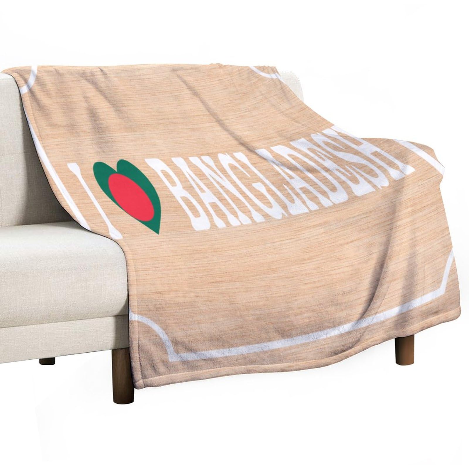 Couverture polaire drapeau du Bangladesh pour vos soirées canapé