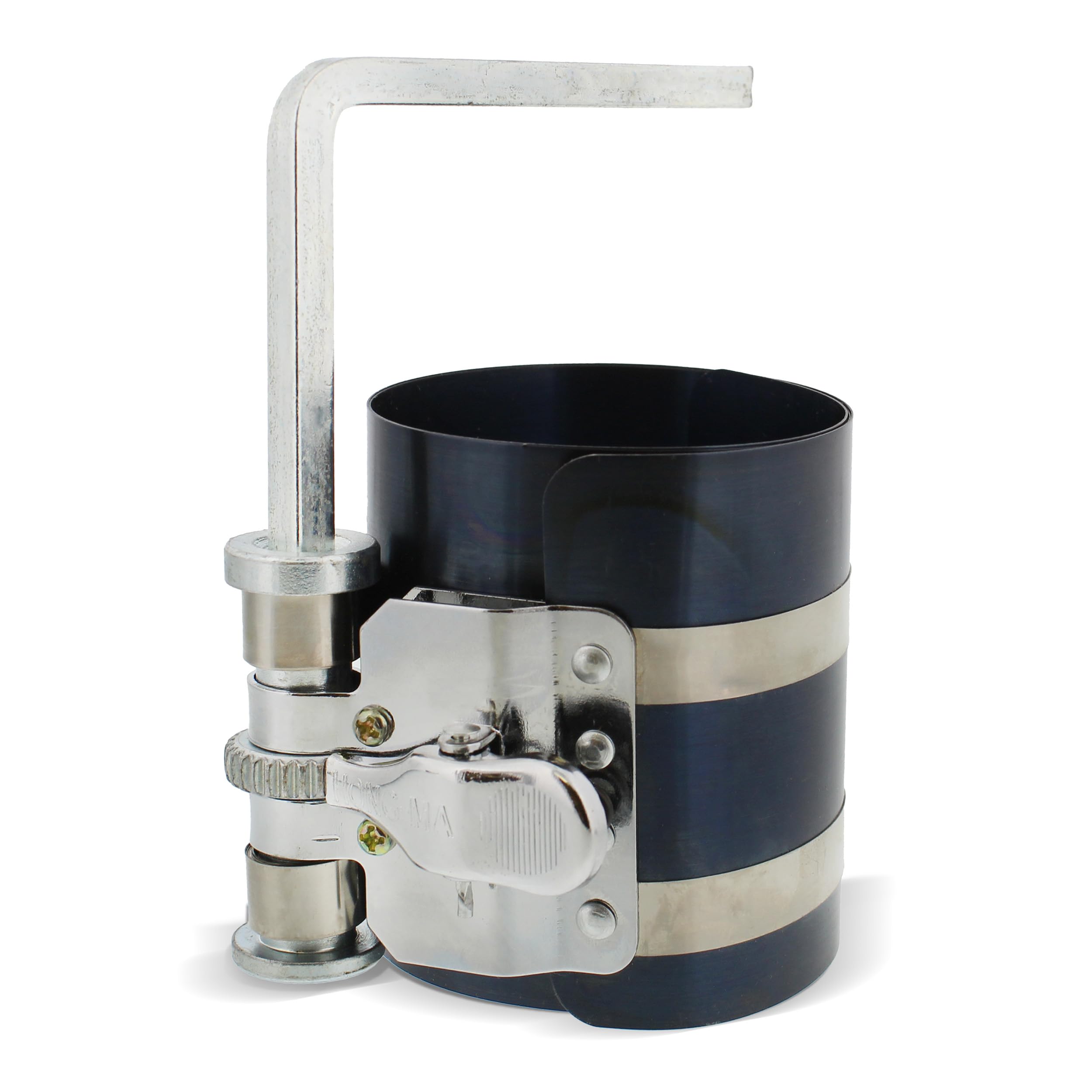 ABN Adjustable Ratchet Piston Installer Tool, 3in Piston Ring Compressor - Installation Compressing 2.1in to 6.9in