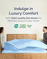 Vista 310 de Sábana encimera de bolsillo profundo, más suave que el algodón egipcio, 1 sábana encimera para colchón tamaño Queen