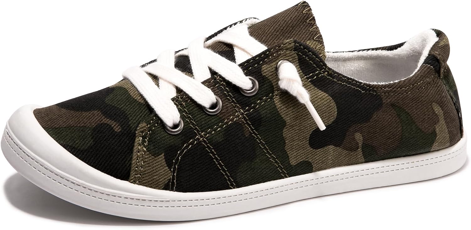 Women's Slip On Canvas Sneaker Low Top Casual Walking Shoes Classic Comfort Flat Fashion Sneakers