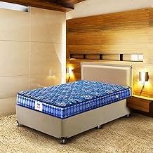 peps Spring Koil Cozy Firm 06 Inch Single Size Mattress (72X35 Inch)| Orthopedic Mattress with Bonnell Spring | Medium Firm Bed Mattress for Back Support | Dark Blue| 7-Year Warranty