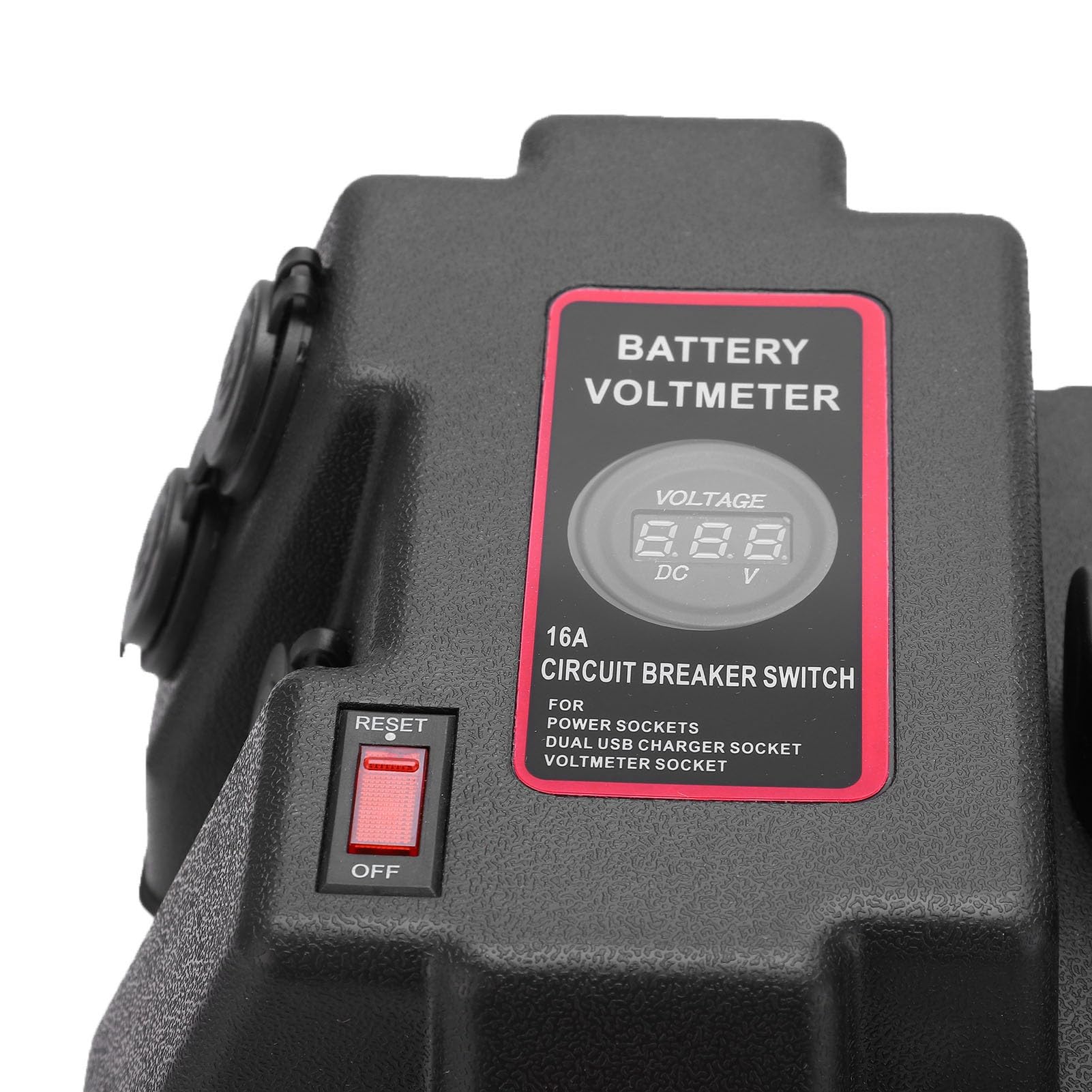 Boîte Rangement Batterie Avec Ports USB - Pour Camping, Bateau, Voyage - Noir