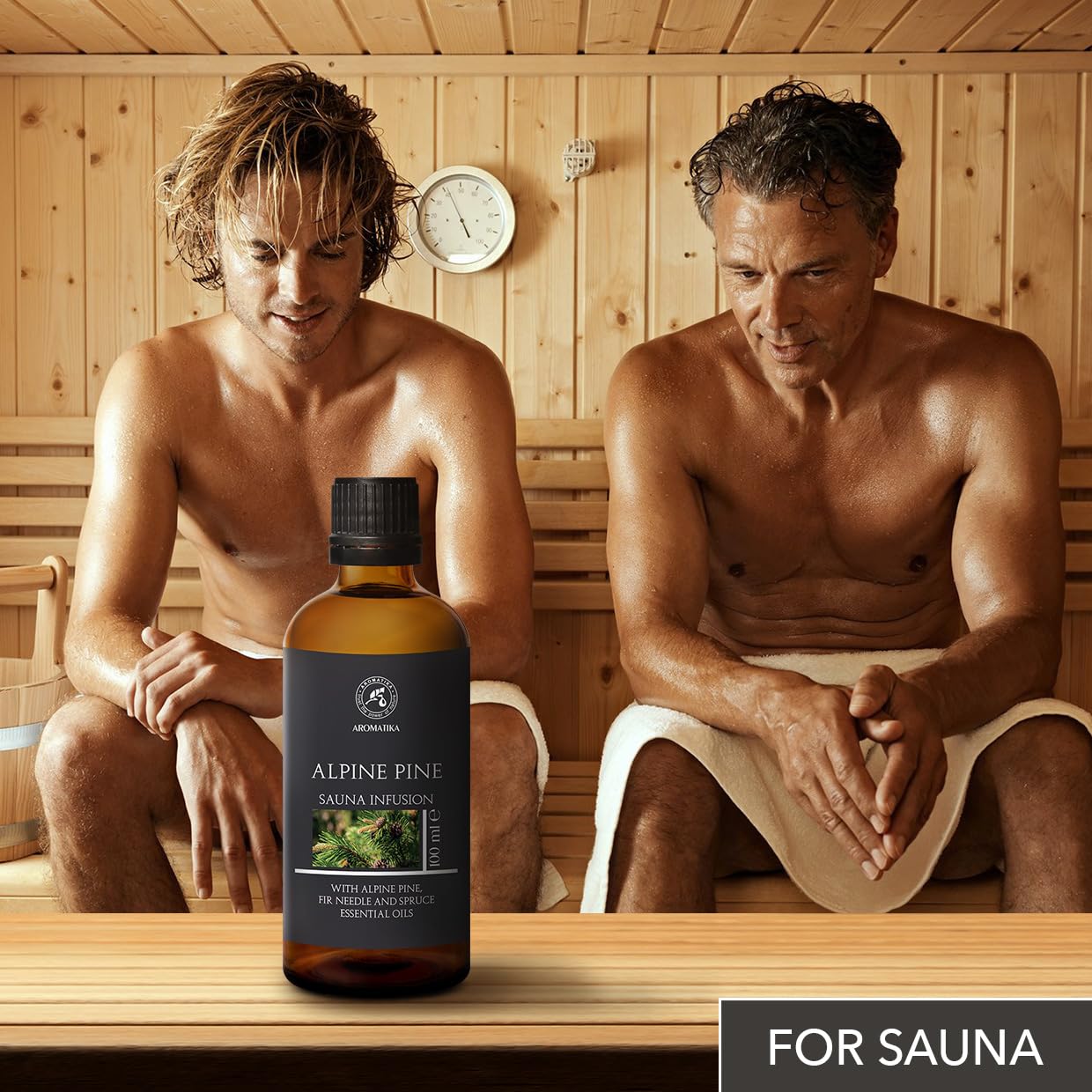 Huile Essentielle de Pin Alpin Infusion pour Sauna 100ml - Arôme de Conifère pour Sauna - Aromathérapie Relaxation