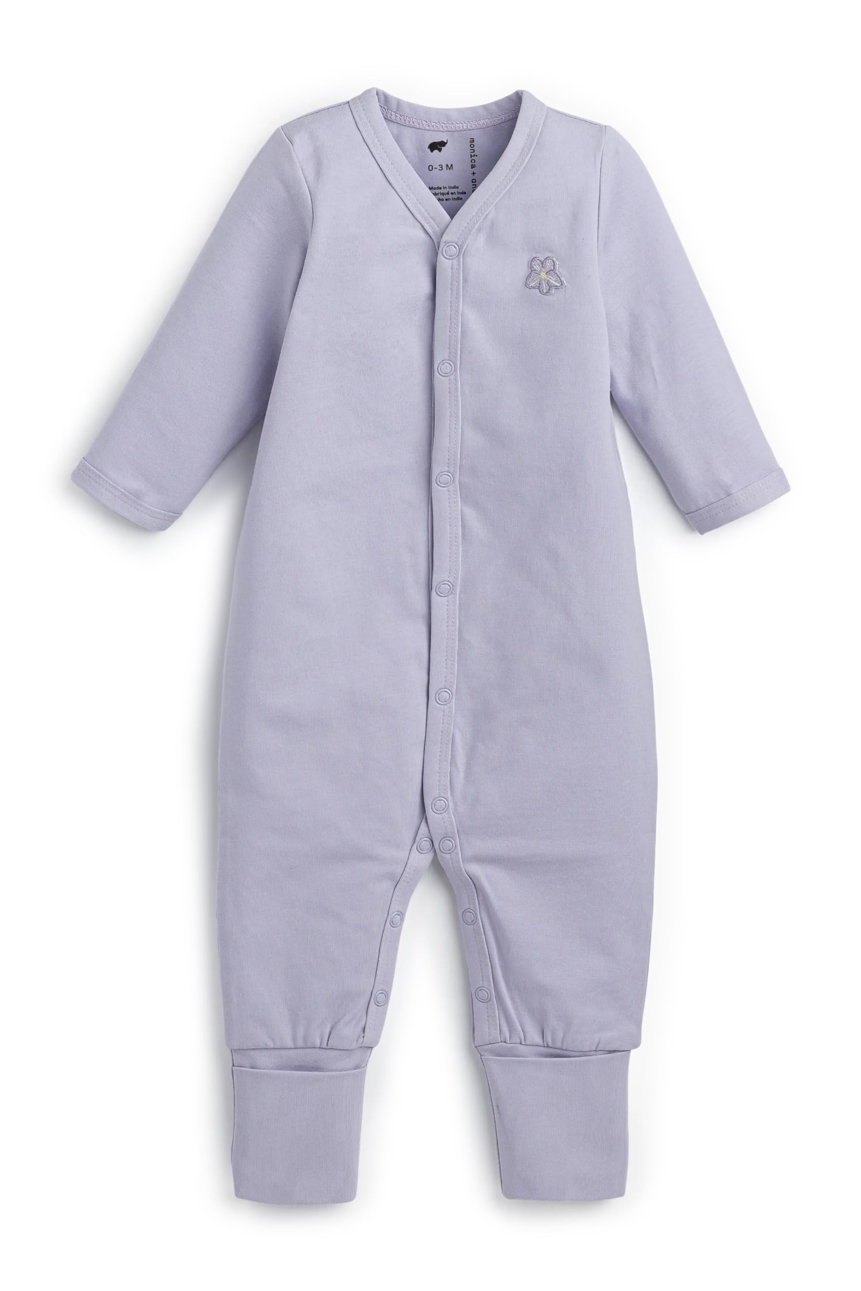 monica + andy On the Go Baby One Piece, 100% Organic Baby Clothes for Girls &amp; Boys, Sizes For Preemie, Newborn, &amp; Infant