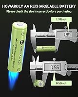 Vista 6 de 1.2v AA Ni-MH Rechargeable Battery, Double A 600mAh 1.2V Rechargeable Battery Pre-Charged, Low Self - Discharge for Outdoor Solar Lights, Lawn