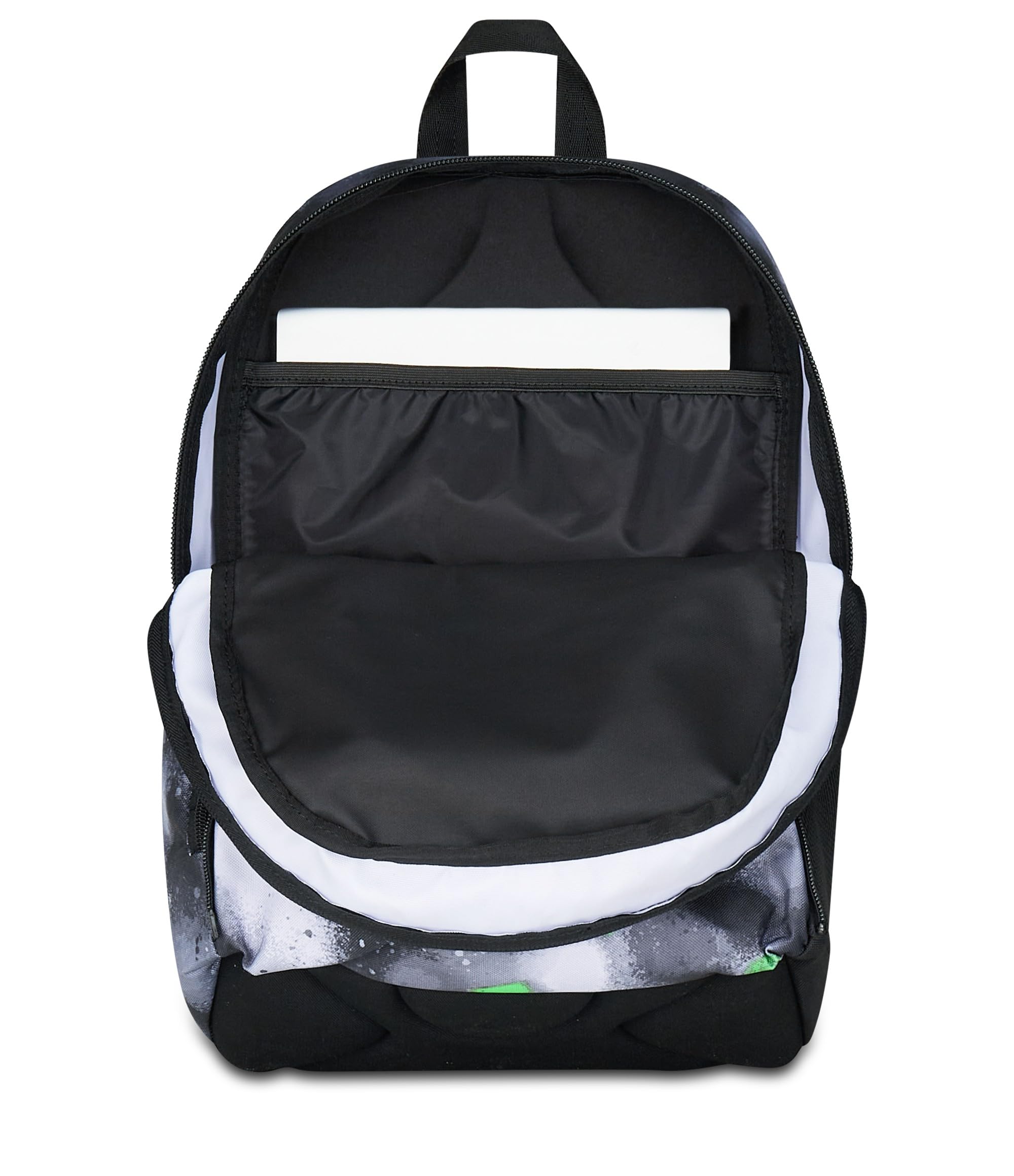 Seven Zaino Scuola Dual Detach SPRINT PAINT BOY, Nero Verde, Doppio Scomparto da 32 L, Con Tasca PC, Tasca Borraccia, Tasca Con Organizer e Scomparto Staccabile, Scuola Media e Superiore