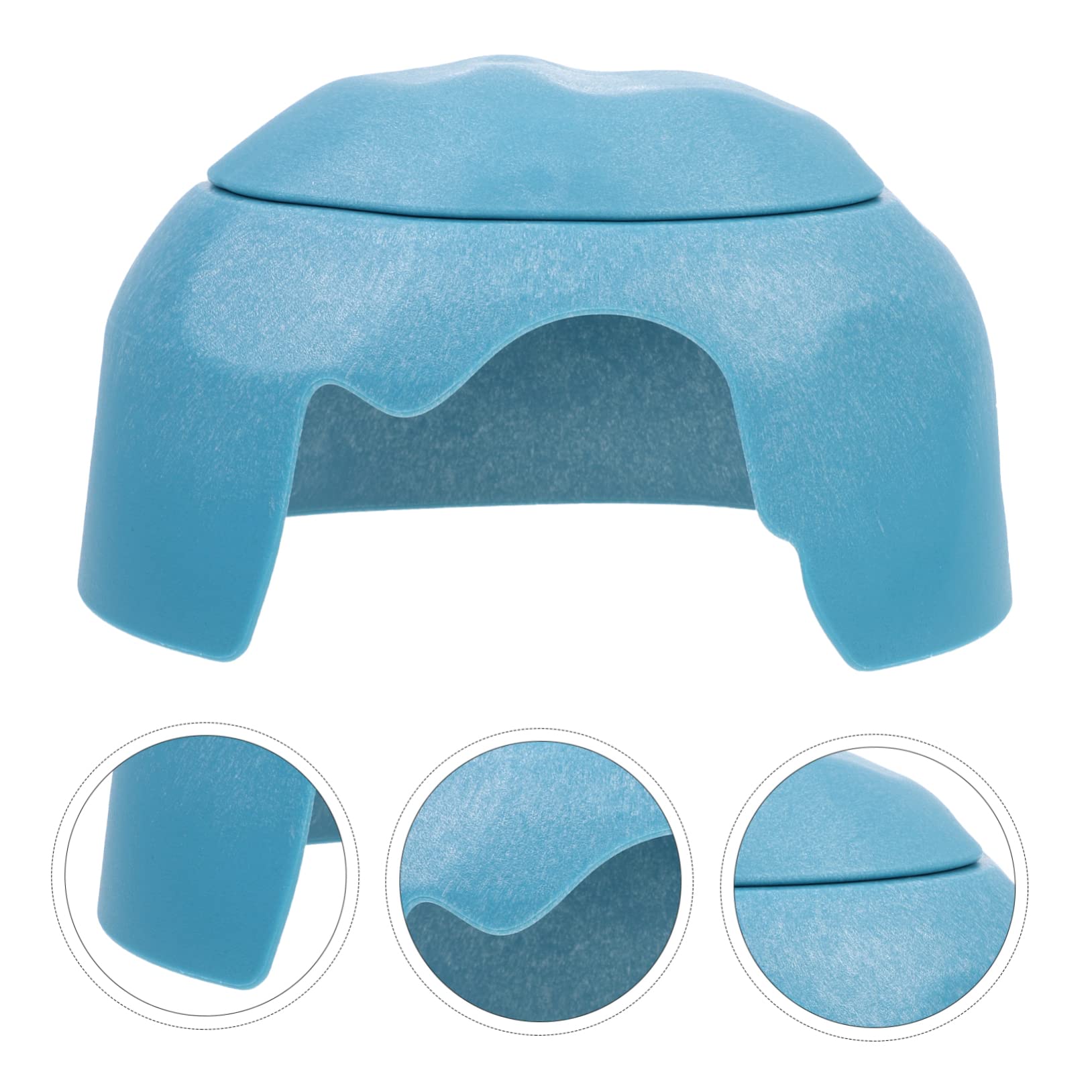 TOYANDONA Casetta per Tartarughe di Terra Riparo Rettili con Struttura in Plastico e Ceramica, per Terrario e Ambienti Acquatici