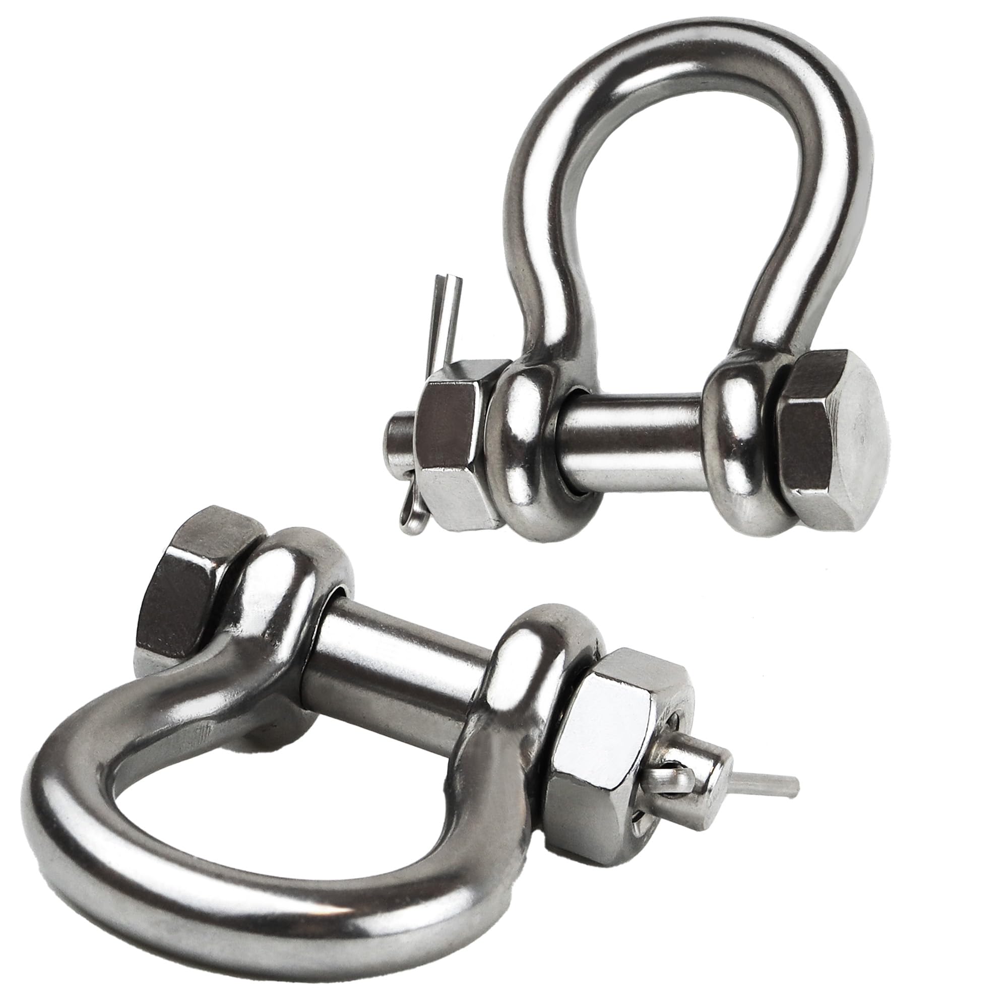 Grillo di ancoraggio per barche 1/4" 5/16" 3/8" 1/2" (4 dimensioni) Grillo in acciaio inossidabile 316 Marine Grade Bow Grillo con Cotter Pin