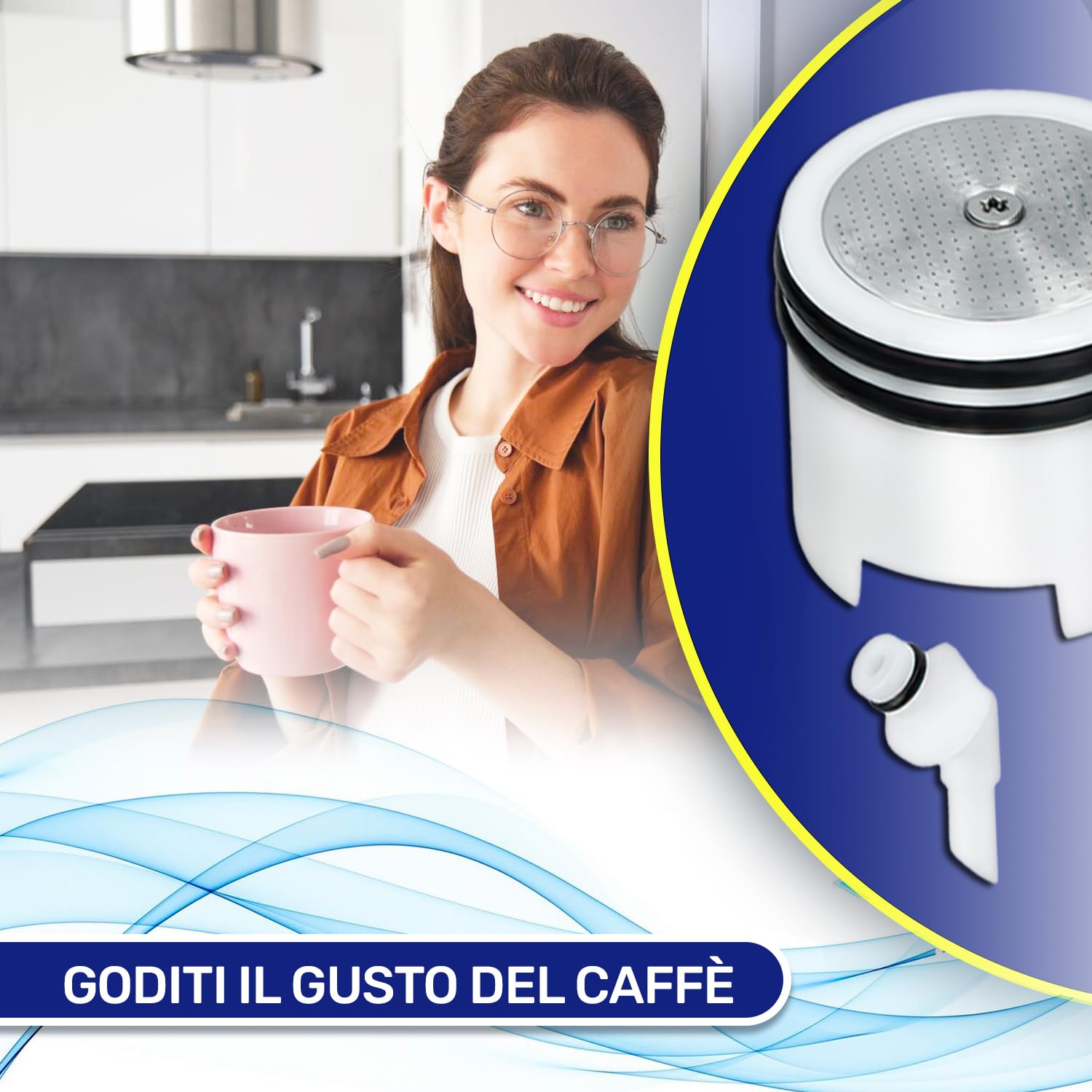 MONTERAL Pistone di Espulsione del Blocco di Fermentazione per Macchina Caffè con Codice Originale MS-0697072 per Krups - MADE IN ITALY - Garanzia di 10 Anni