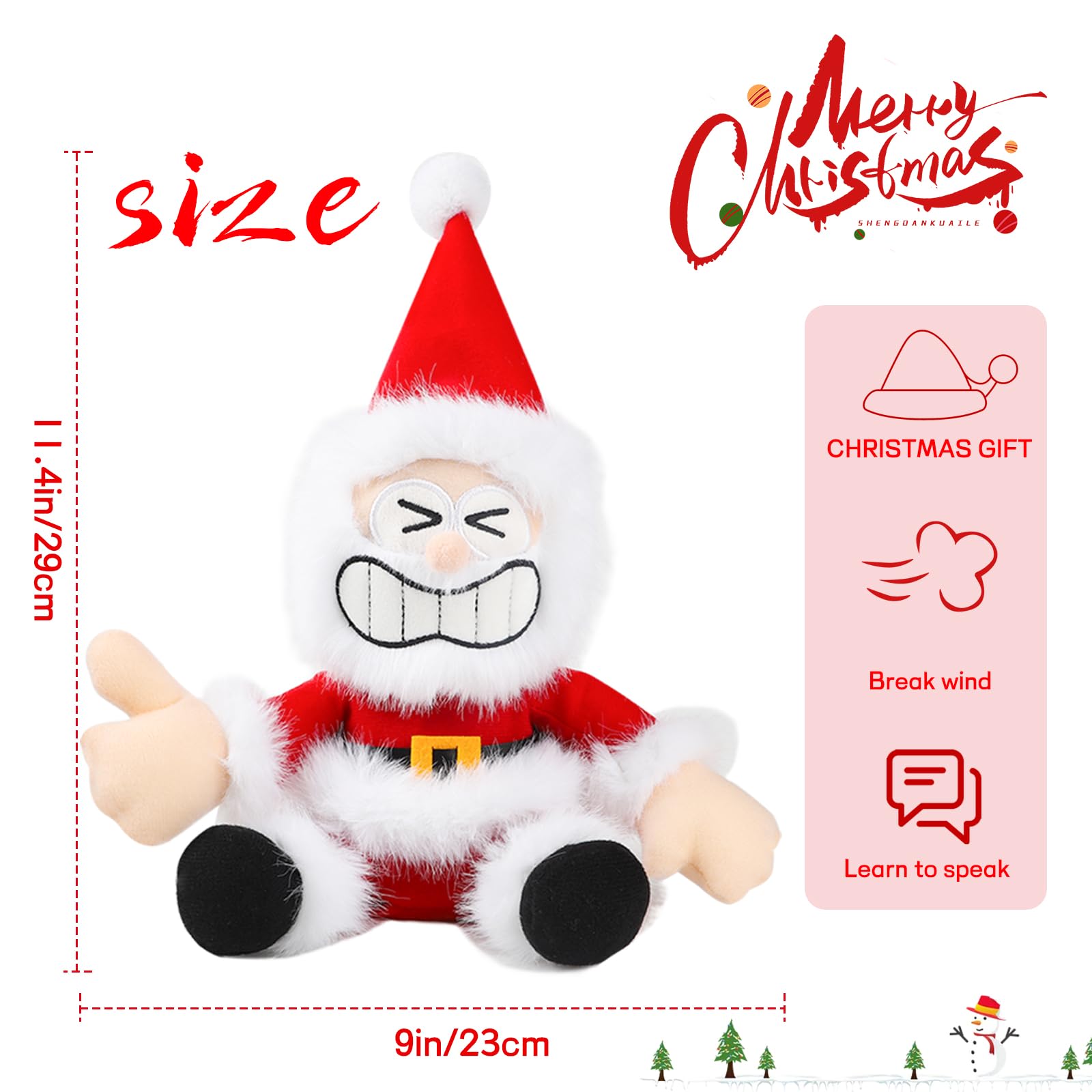 Amazon.com: Farting Santa Repeating What You Say Spinning Singing