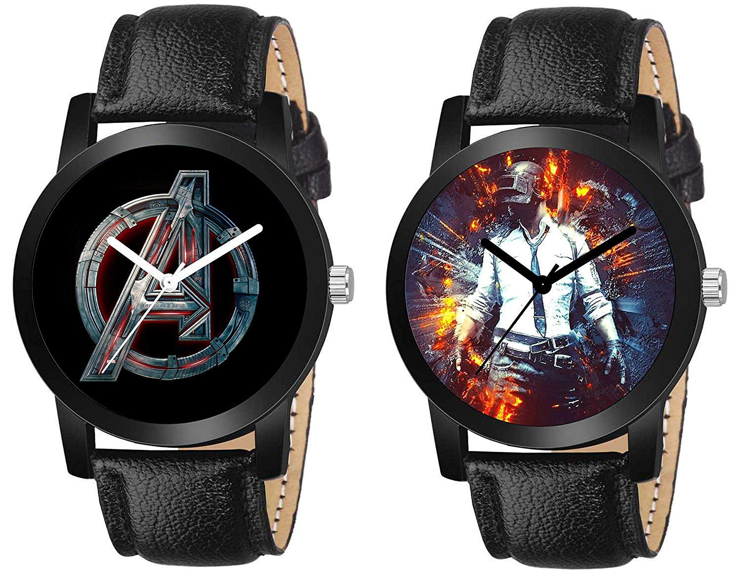 The Shopoholic Black Color Pubg & Avenger Analogue Watch for Men & Boys - Combo of 2 Watches (B084LDYQCM) Amazon Price History, Amazon Price Tracker