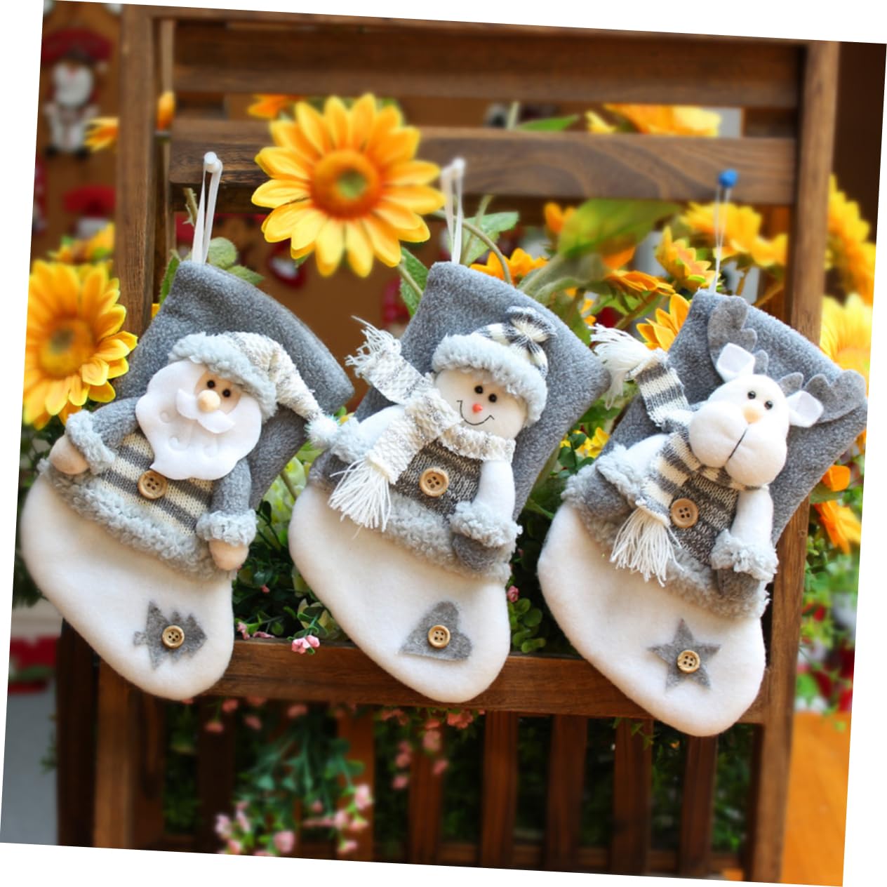 9 Stk strümpfe Weihnachtsgeschenke Geburt Kaminstrumpf Socken für kleine Weihnachtsgeschenk Socke tüte Erdfarben bilden