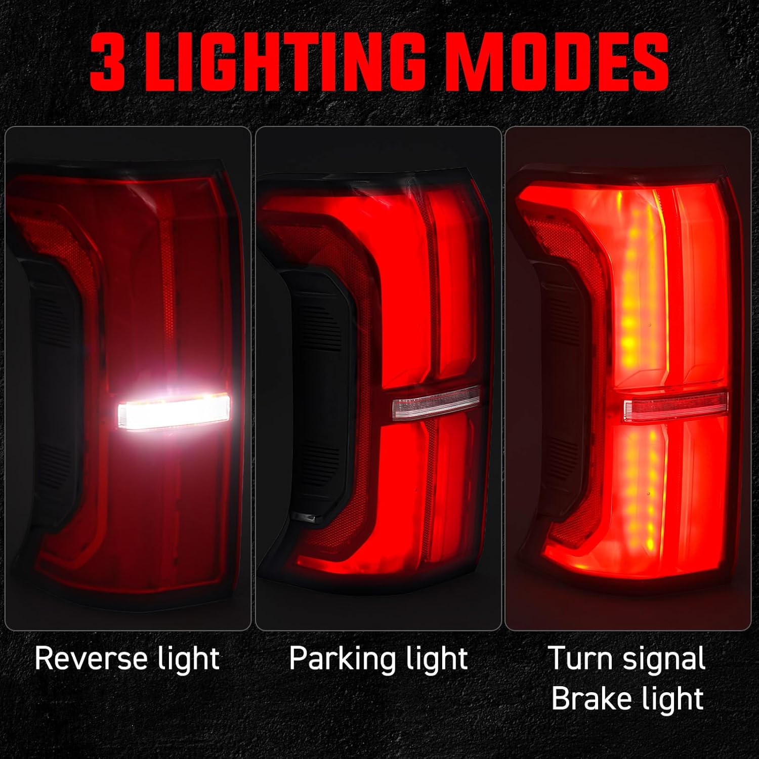 Huray Left Full LED Tail Light Assembly for Toyota Tacoma 2024 2025, LH Taillight w/o Tailgate Switch Rear Brake Lamp w/o Side Marker Light Replacement for 81560-AK040 Driver Side (Chrome)