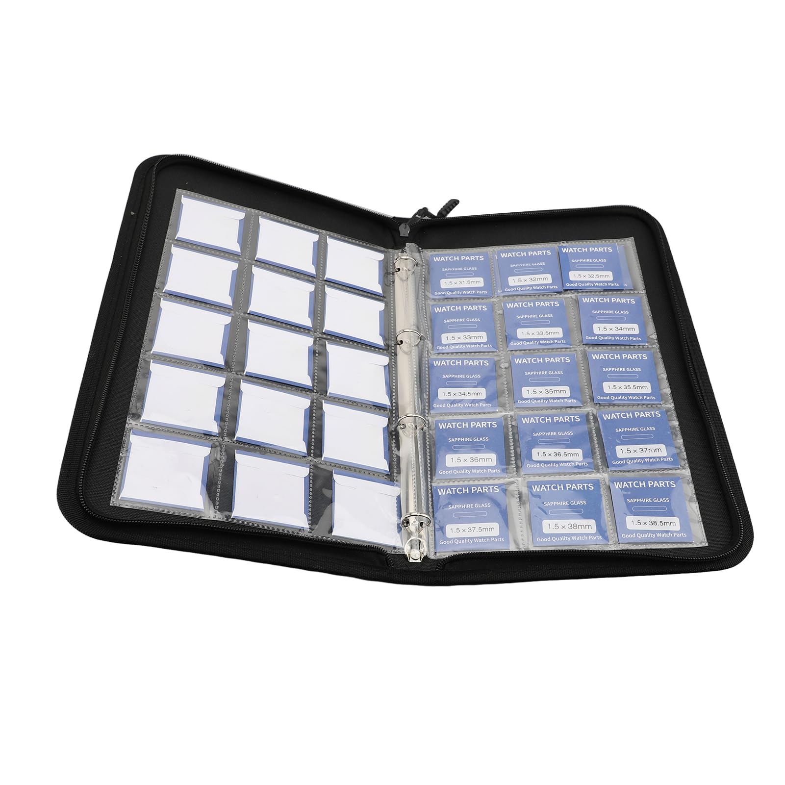 Saphirglas Uhrenobjektiv 33pcs Hohe Transparenz Durable Runde Flache Uhr Spiegel Ersatz für Uhrmacher 24-40mm