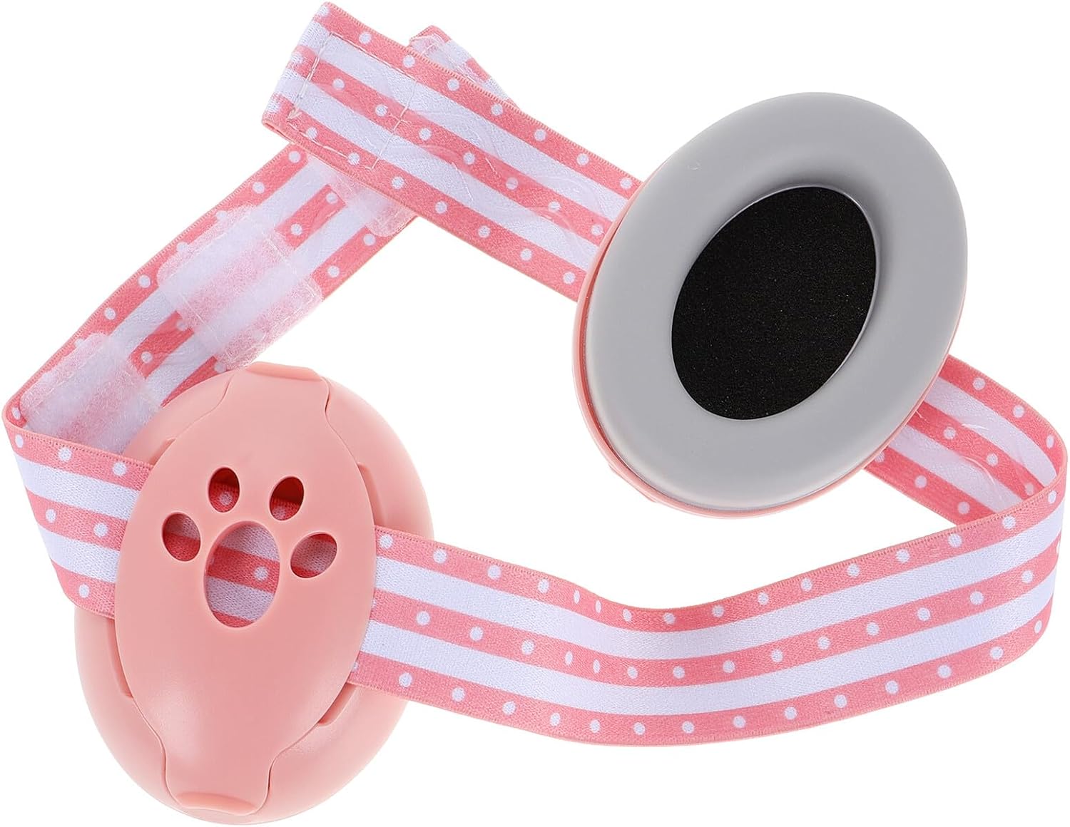 Ear Muffs for Noise Reduction Newborns Sound Proof Headphones with Soft Rose Shell and Rose Band for Sleep Travel Hearing Protection