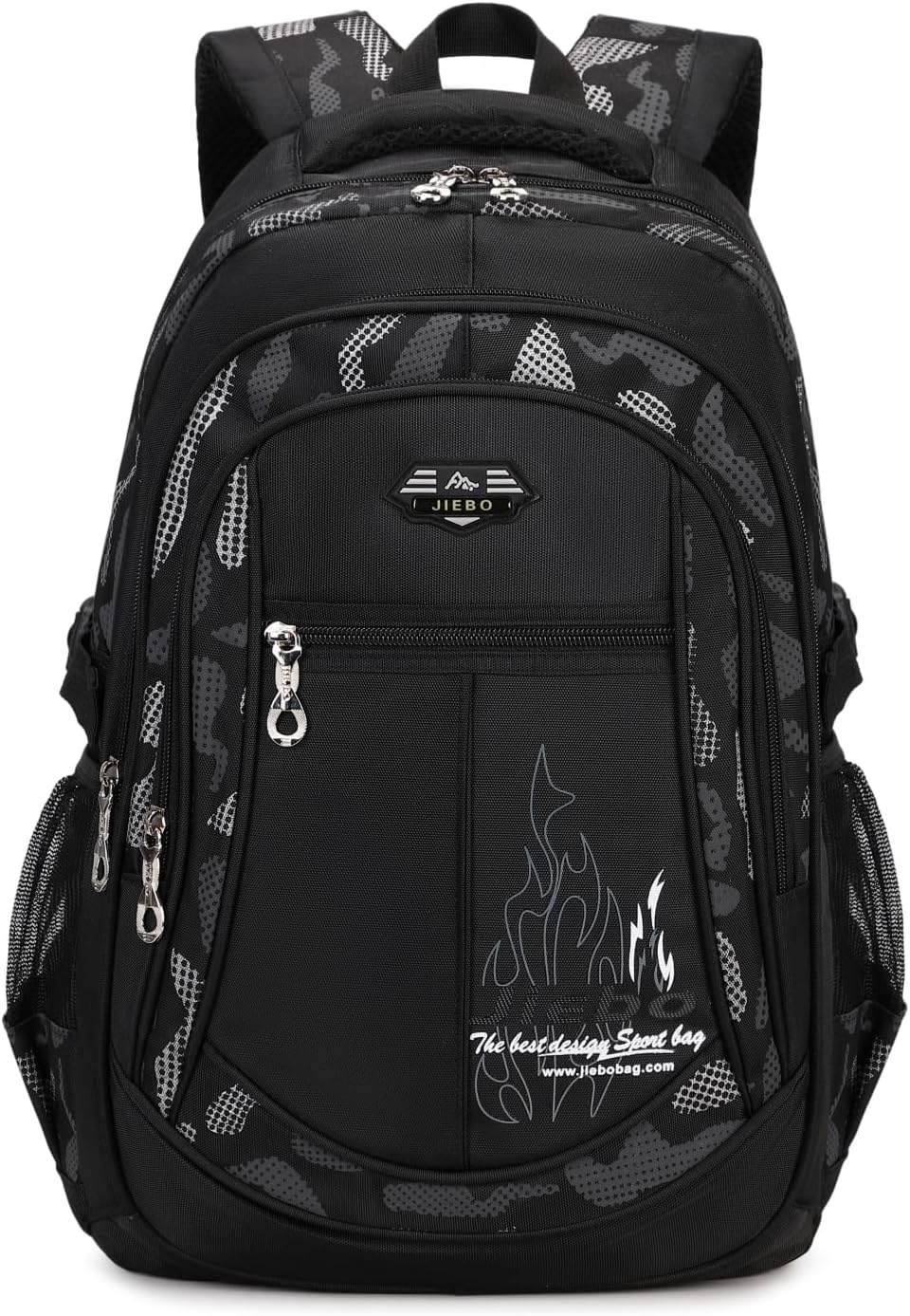 BABUN Backpacks for Boys Elementary Middle School Bags Kids Heavy Duty Durable Teenage Student Sturdy Bookbag Travel Waterproof 18in (D-Black)