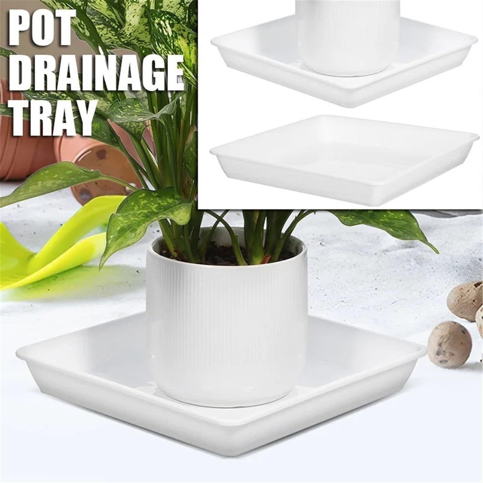 Sottovasi per fiori Vassoio rettangolare for vaso da fiori giardino Vaso