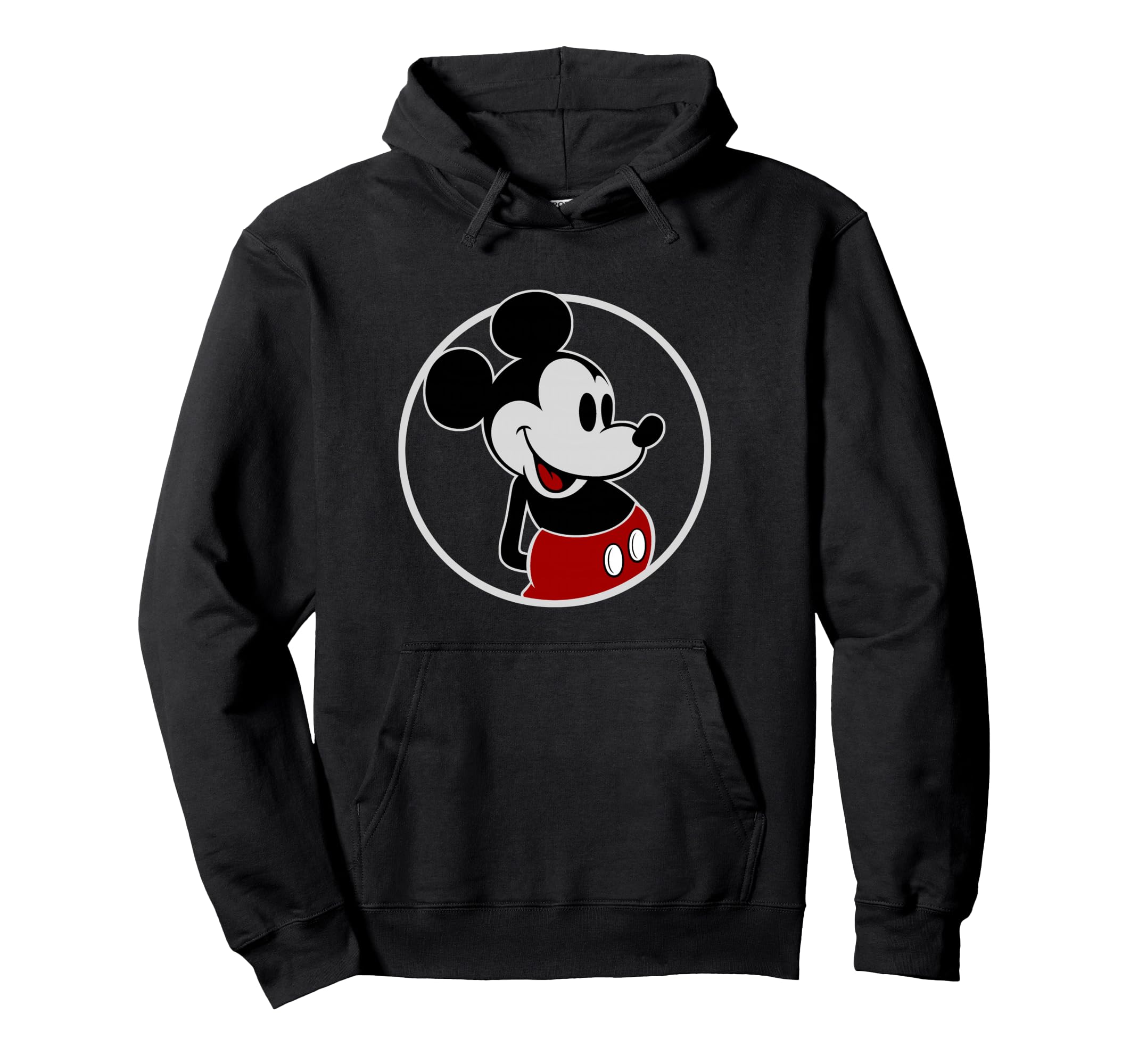 Mickey Circular Pullover Hoodie en coton premium avec finitions haut de gamme