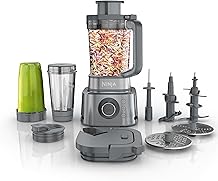 Ninja Blender & Food Processor Combo, Foodi Power Blender System for Smoothies, Bowls, Spreads & Shakes, 6 Functions, 72-oz Pitcher, To-Go Cups, Silver, SS401
