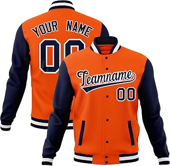 KXK Personalized Varsity Jacket Custom Men Women Casual Baseball Letterman Bomber Jackets Stitched Letters Number