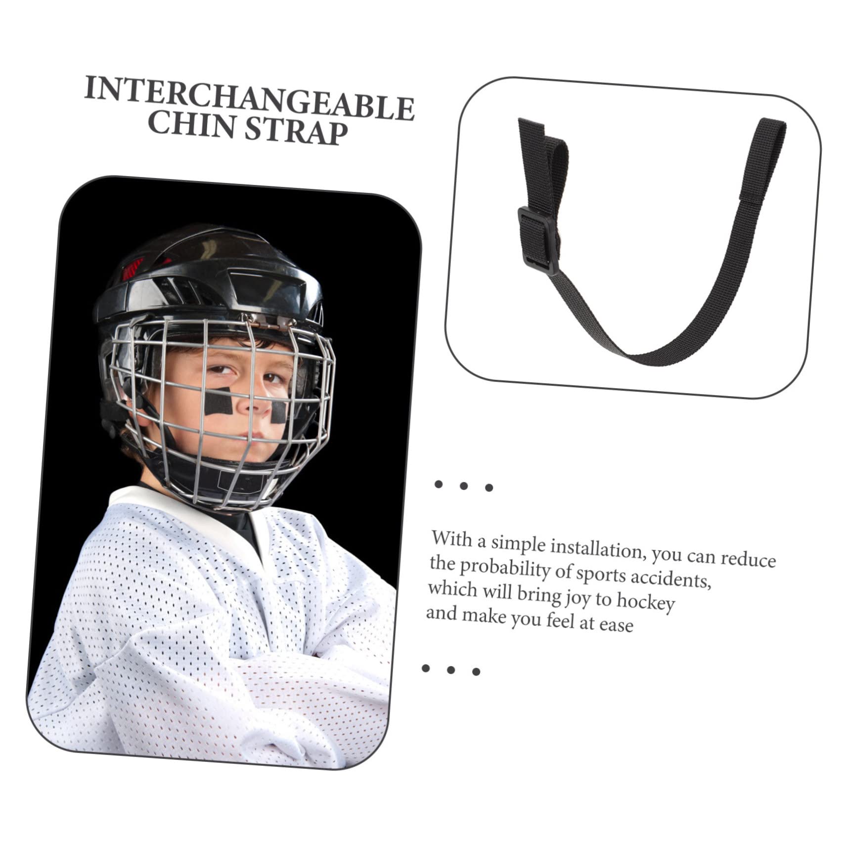 4 Juegos Correa de Barbilla para Casco de Hockey Reemplazo para Casco de Hockey y Accesorio Resistente y Práctico