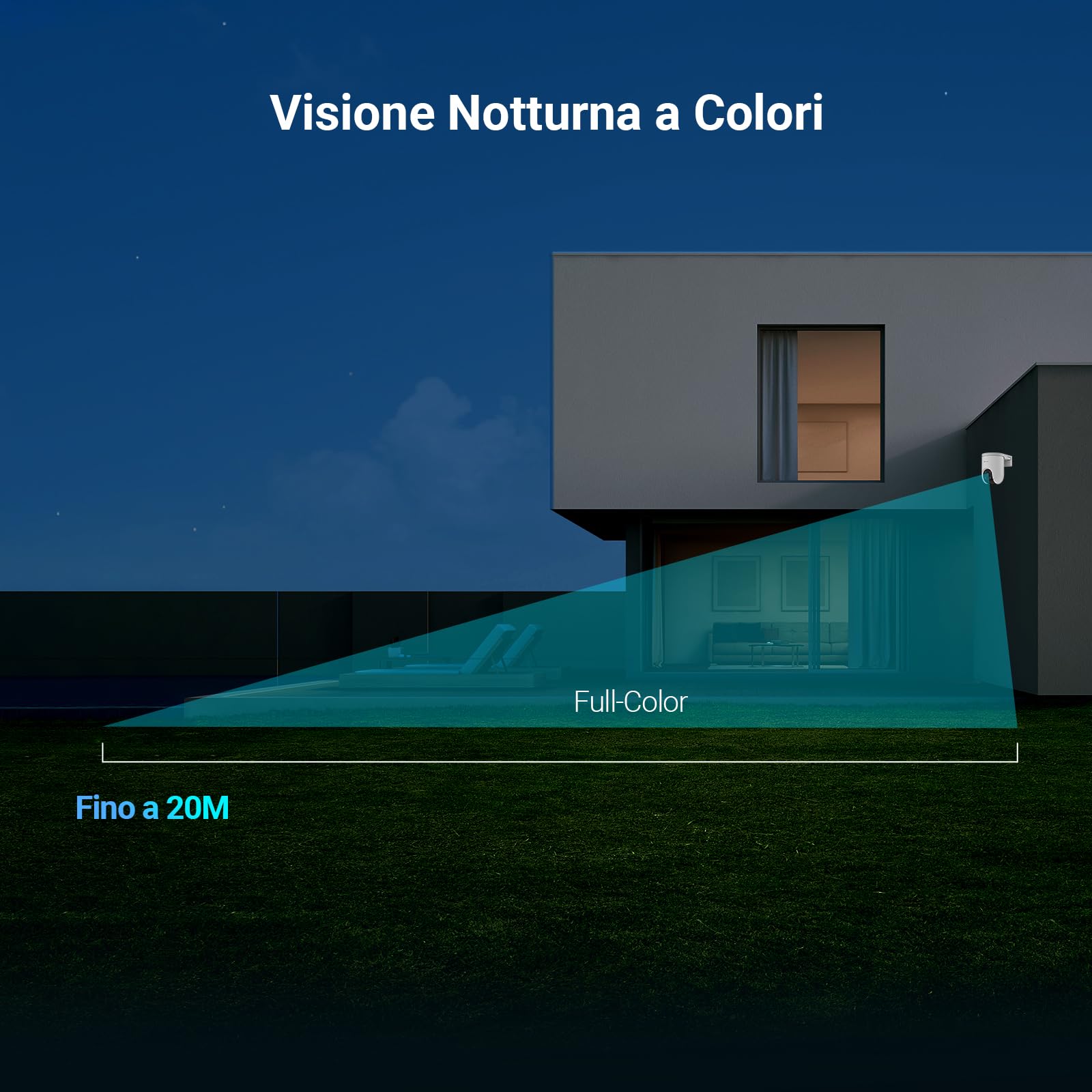 EZVIZ 2K PoE Telecamera di Sorveglianza per Esterni, 360° PTZ Telecamera per Esterni, Auto-Tracking, Riconoscimento AI, 20m Visione Notturna a Colori, Resistente alle Intemperie, Audio a Due Vie