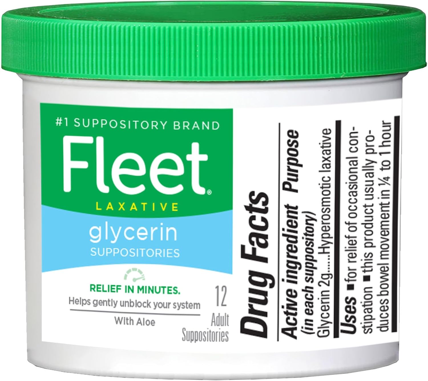 Fleet Laxative Glycerin Suppositories for Adult Constipation, 12 Count (Pack of 1) Fleet Laxative Glycerin Suppositories for Adult Constipation, 12 Count (Pack of 1)
