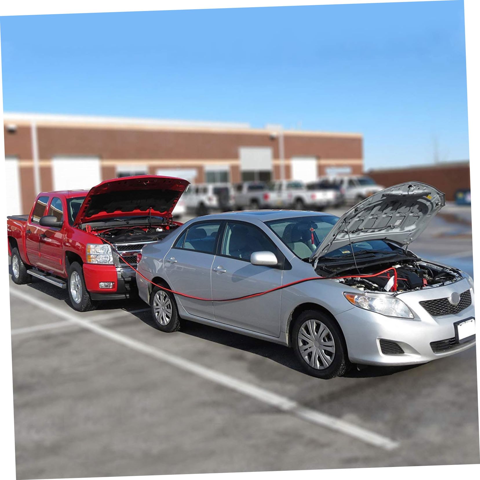 Câbles de Démarrage Voiture en Cuivre et Aluminium, Pinces de Batterie Robustes, Câble Épais 6m pour Connexion Facile Entre Batterie de Démarrage et Générateur