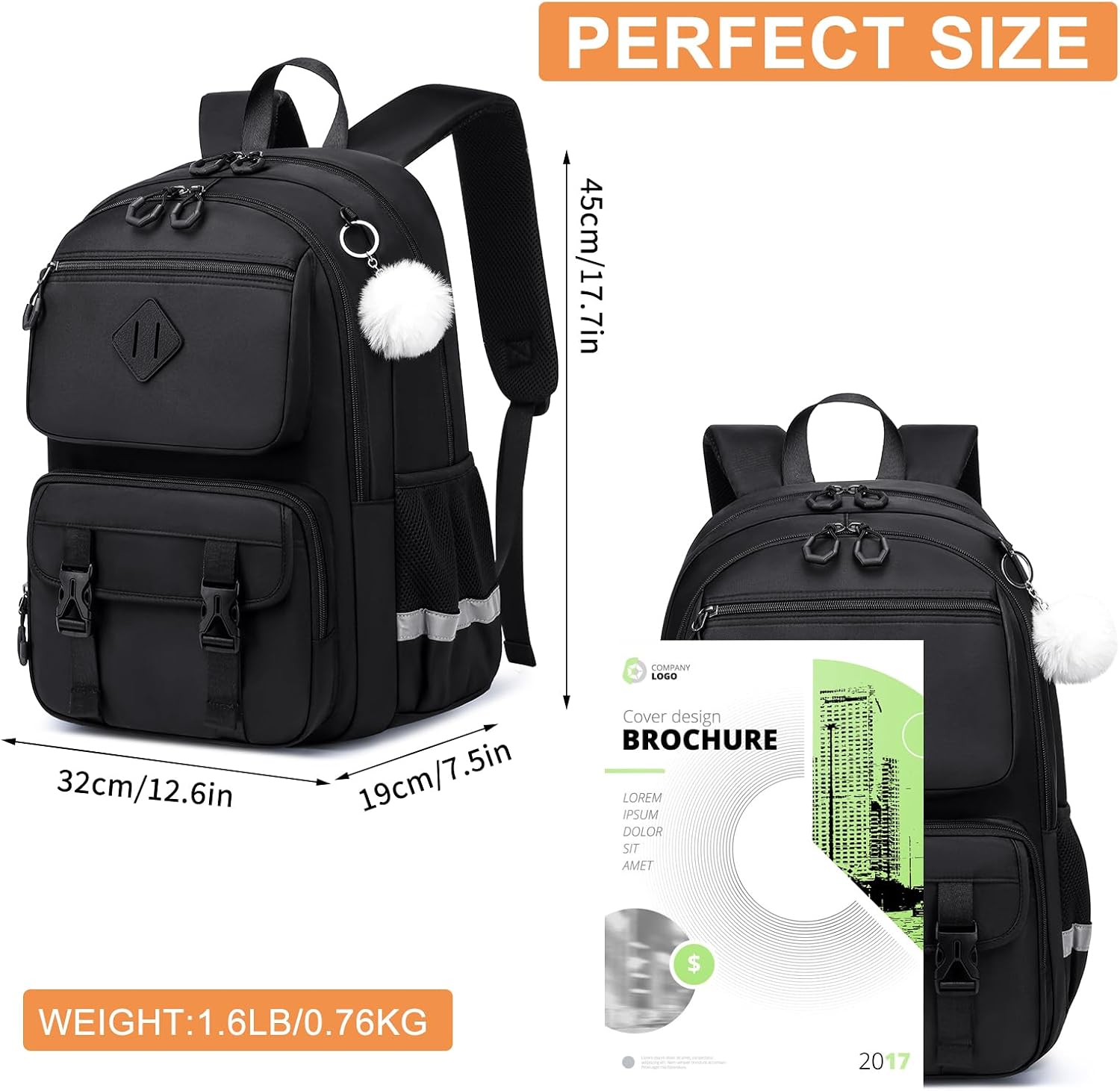School Backpack for Teen Girls, Cute College Back Pack Women, Kids Backpack image 4