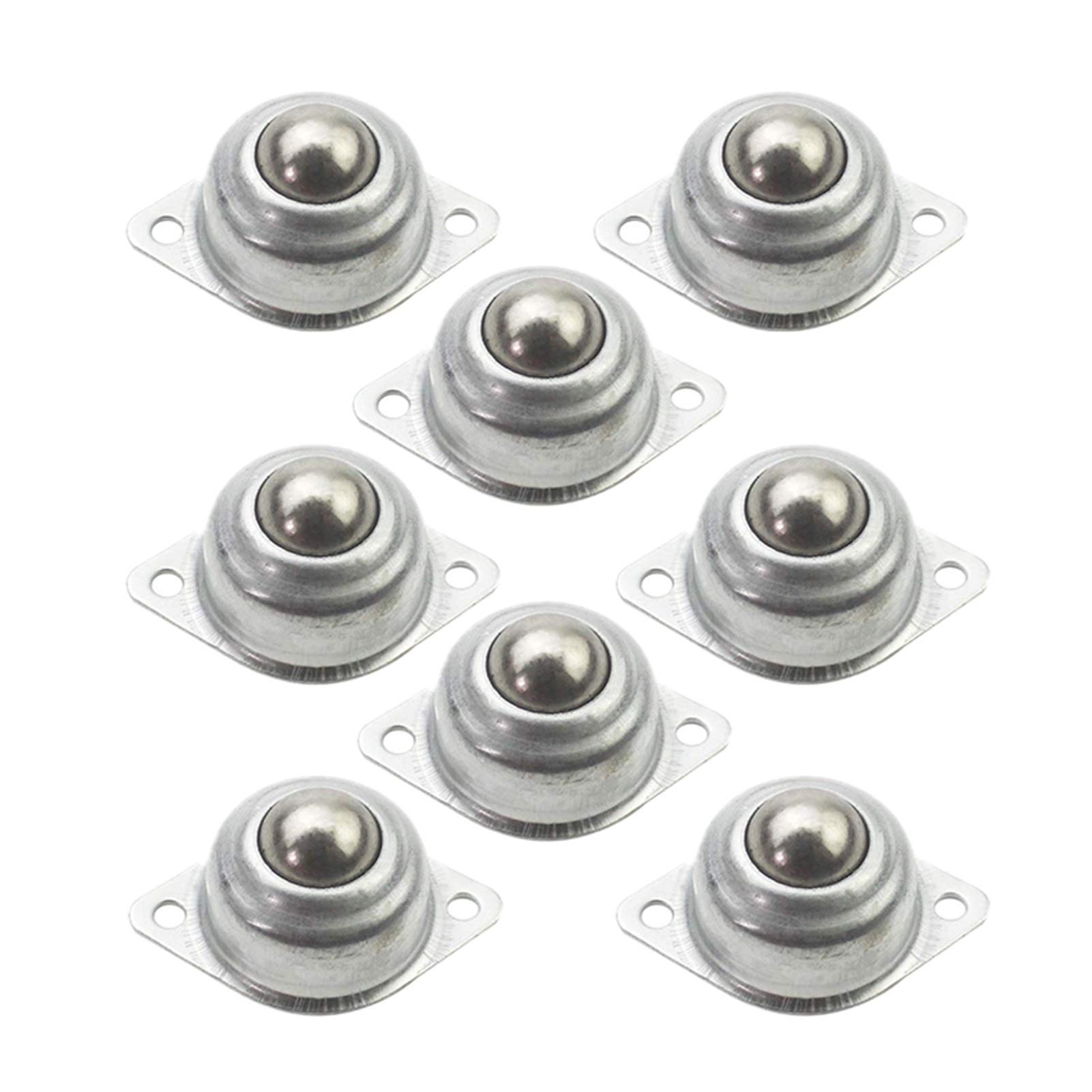 BOCbco Casters for Movingniture 12 Pieces Cy-15A Ball Transfers Universal Rotation Ball Conveyor Wheeler Roller 5/8 inch Ball Bearings Wheel Transmission Ball/Silver