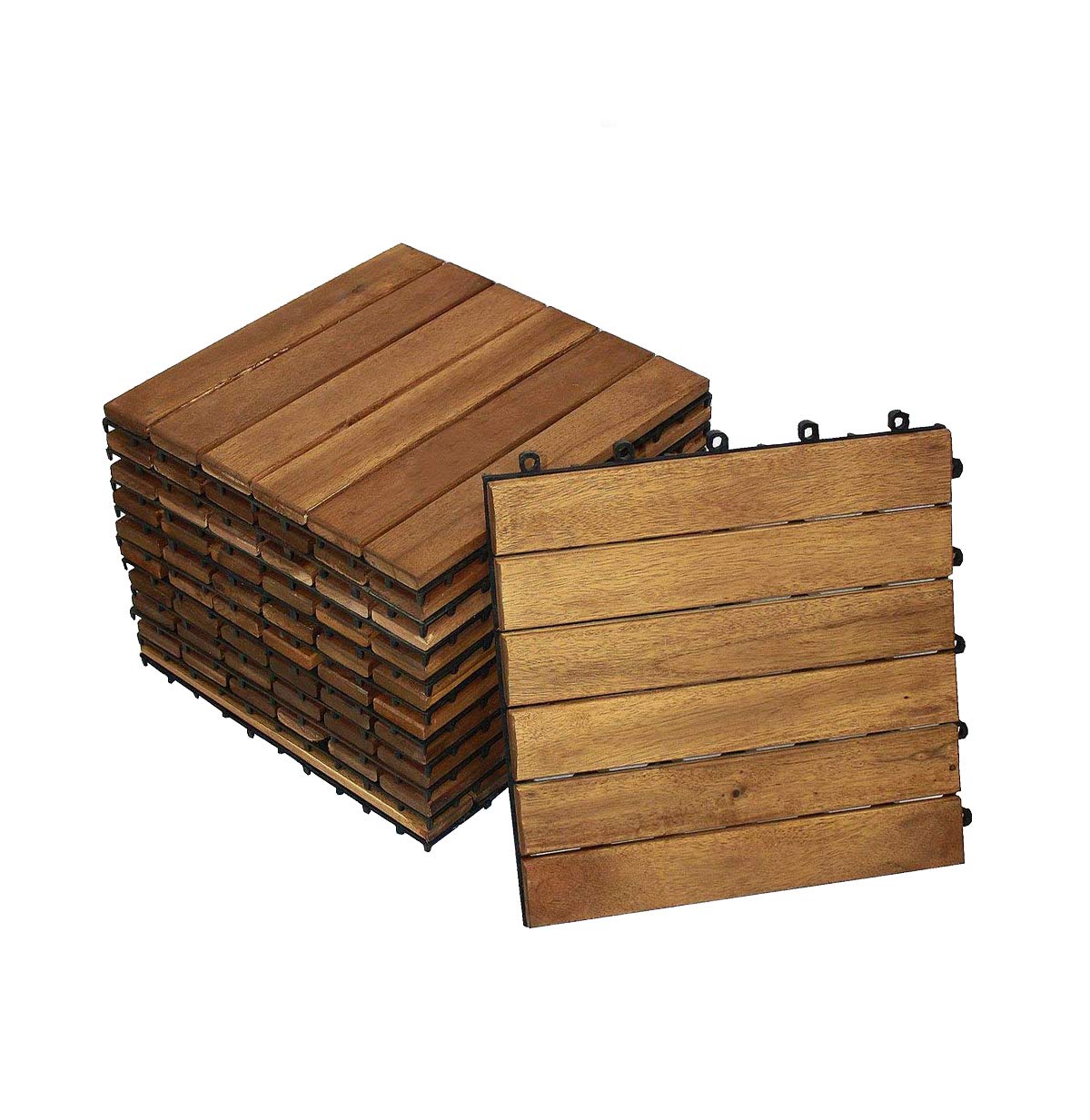 SAM Terrassenfliesen 01, Akazien-Holz, geölt, 44 Fliesen für 4m², 30x30cm