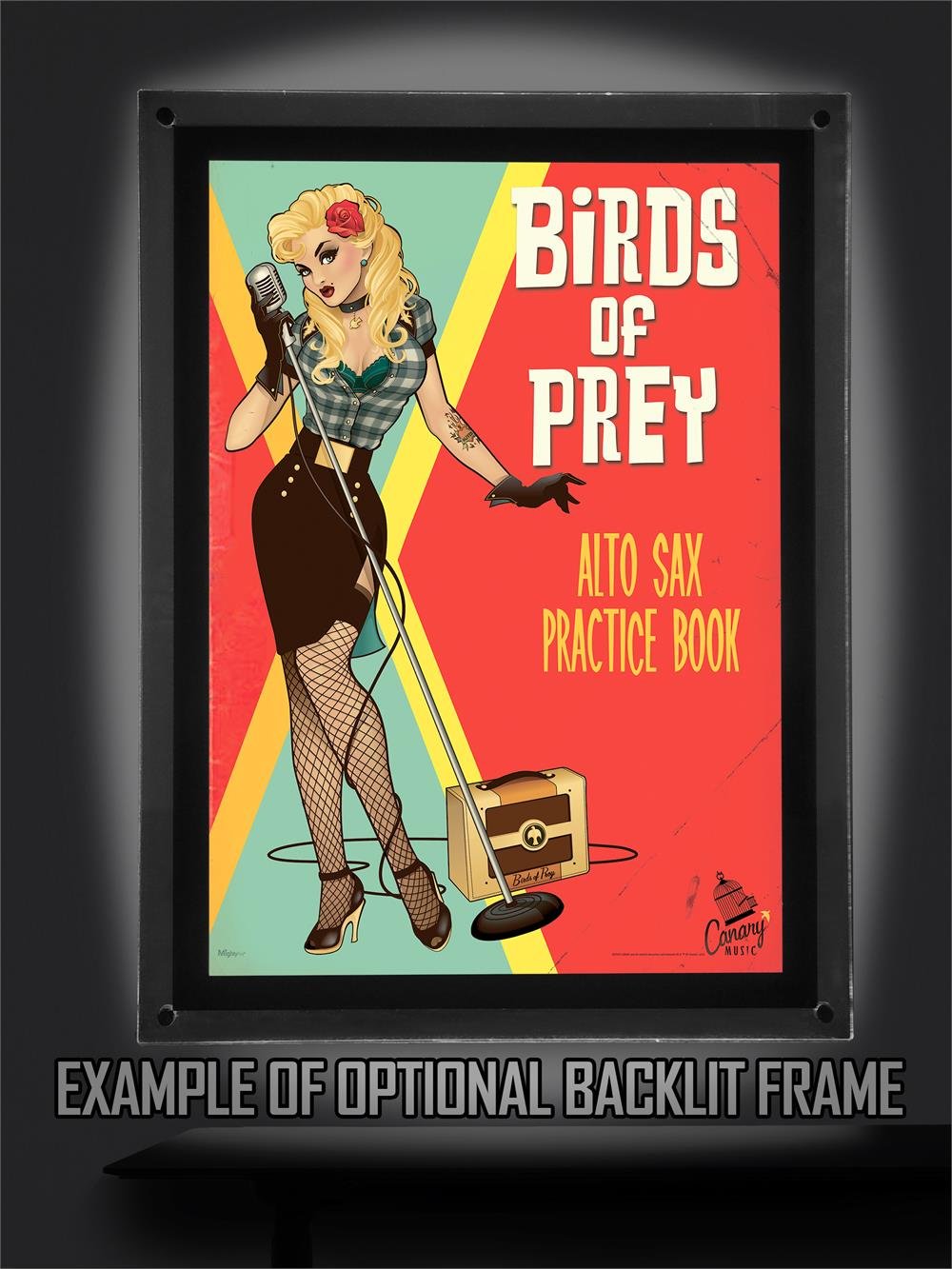 MIGHTYPRINT DC Comics - Bombshell - Justice League - Durable 17” x 24 Wall Art – NOT Made of Paper – Officially Licensed Collectible MP17240232: Black Canary