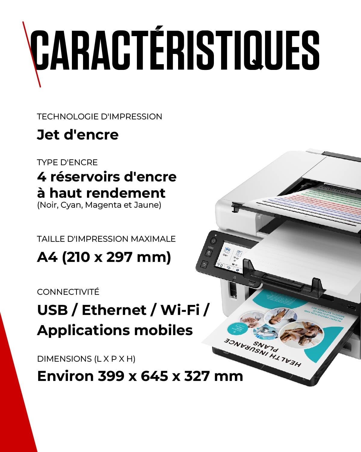 Canon MAXIFY GX6550 Imprimante Jet d'encre à Réservoir | Wi-FI | Économique